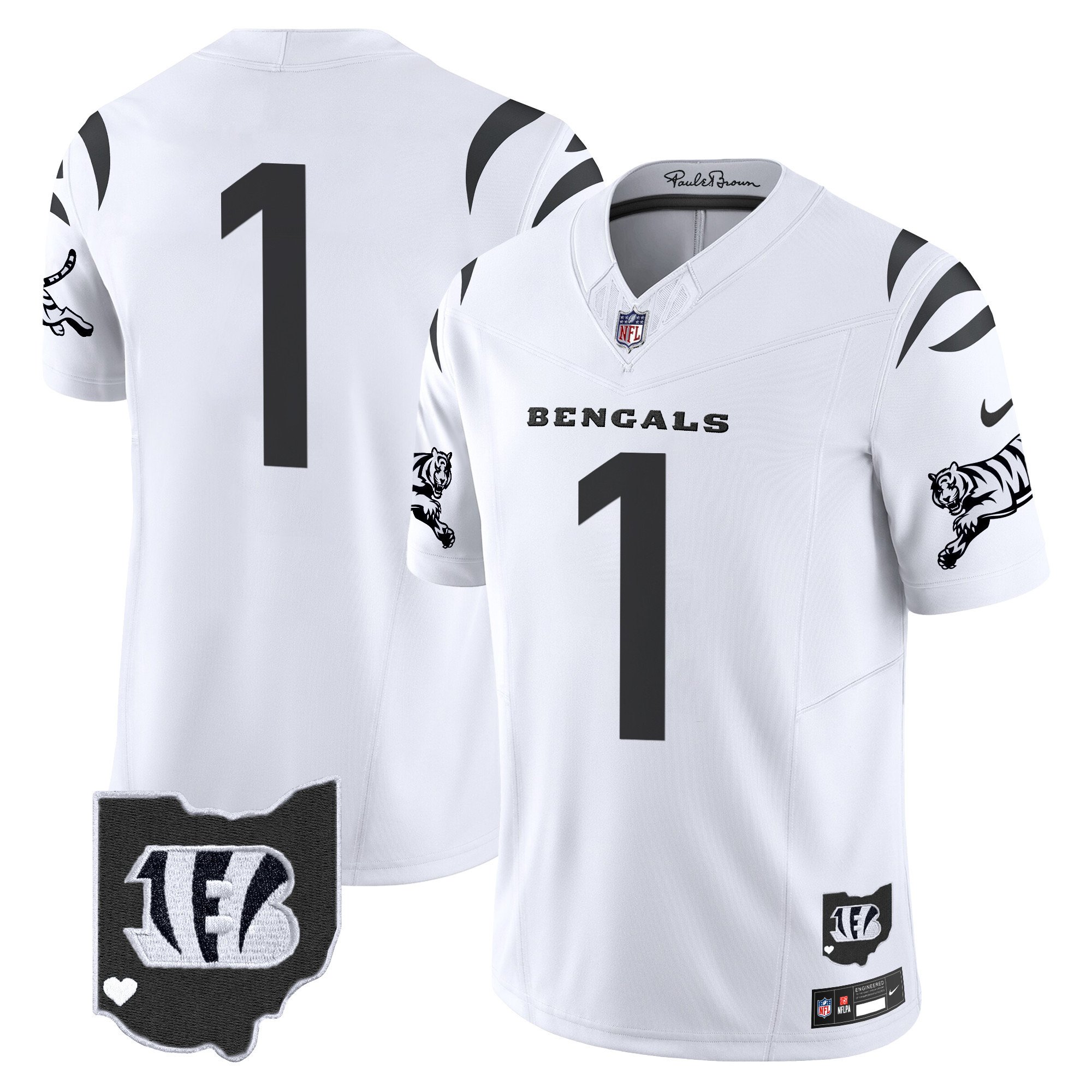Men's Cincinnati Bengals 2024 Vapor Limited  White Limited Jersey - All Stitched