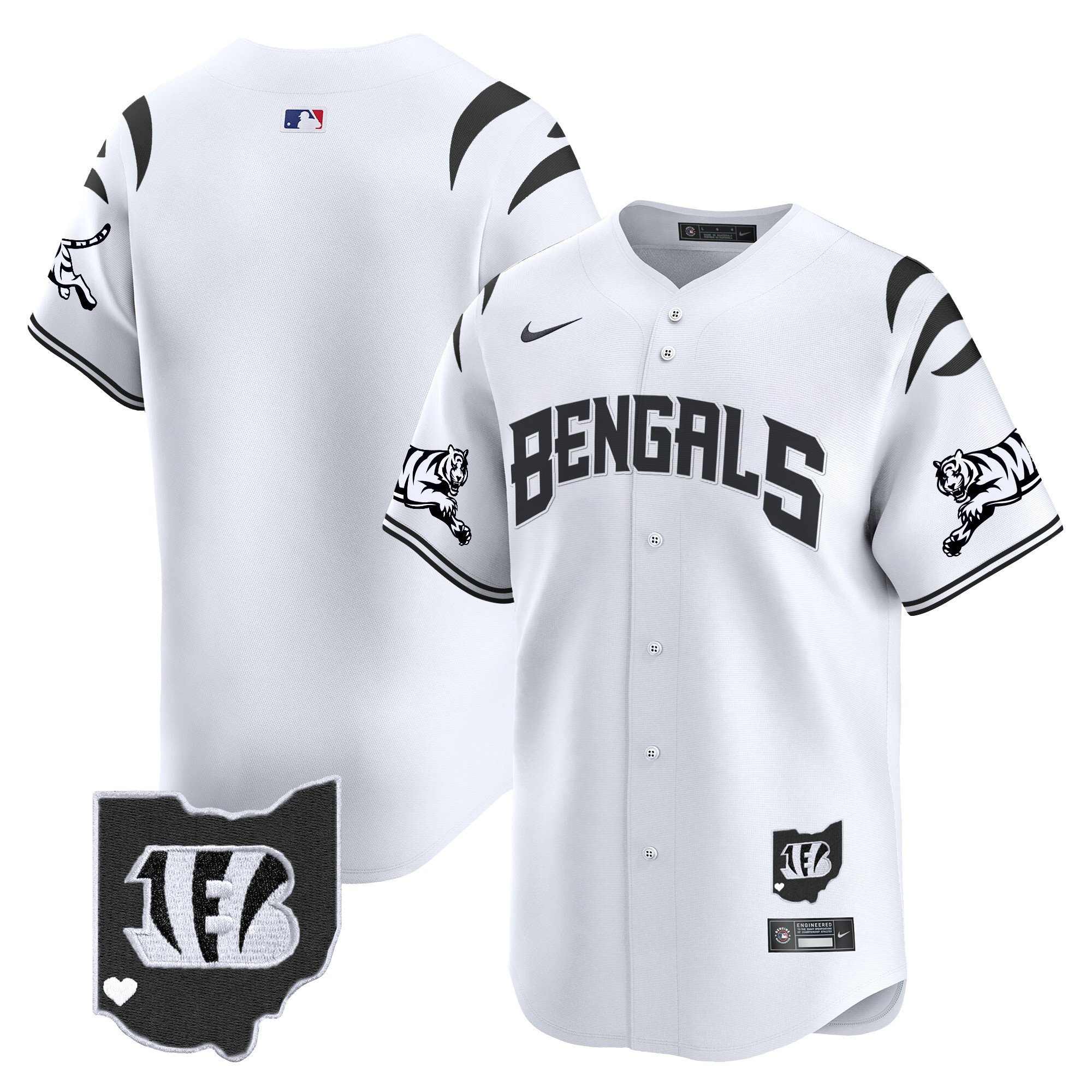 Men's Cincinnati Bengals Vapor Premier Limited  White Limited Jersey - All Stitched