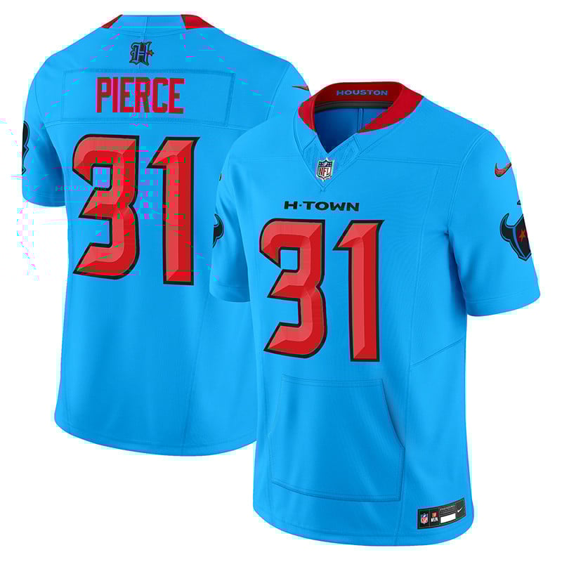 Men's Dameon Pierce Houston Texans 2024 Vapor Hand Warmer Blue Jersey - All Stitched