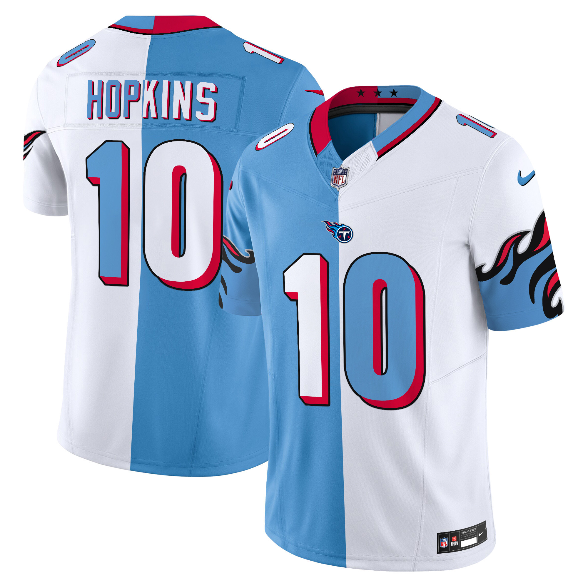 Men's DeAndre Hopkins Tennessee Titans Special Vapor Limited Split Jersey - All Stitched