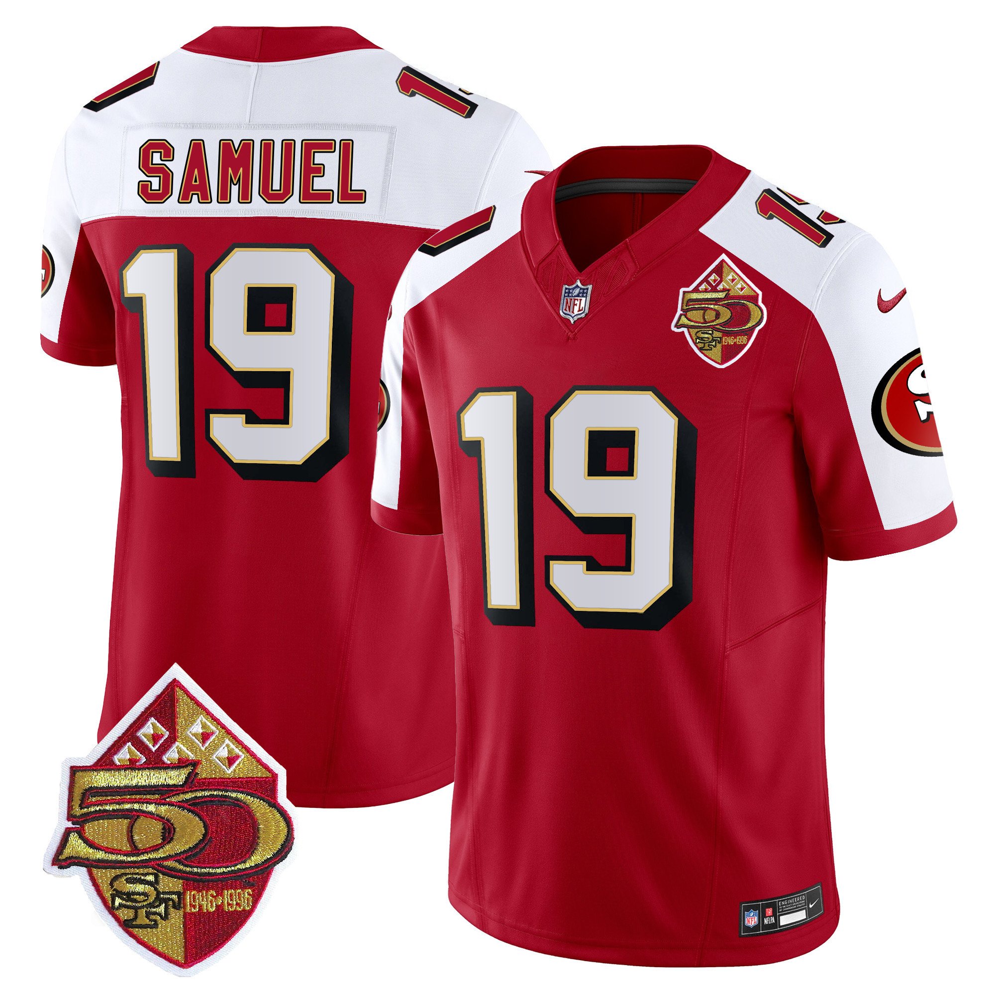 Men's Deebo Samuel San Francisco 49ers 1996 Throwback Vapor Limited Alternate Jersey - All Stitched