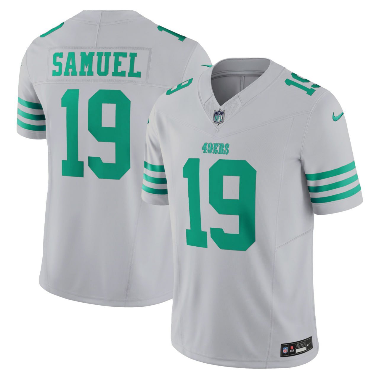 Men's Deebo Samuel San Francisco 49ers Gray Jersey - All Stitched