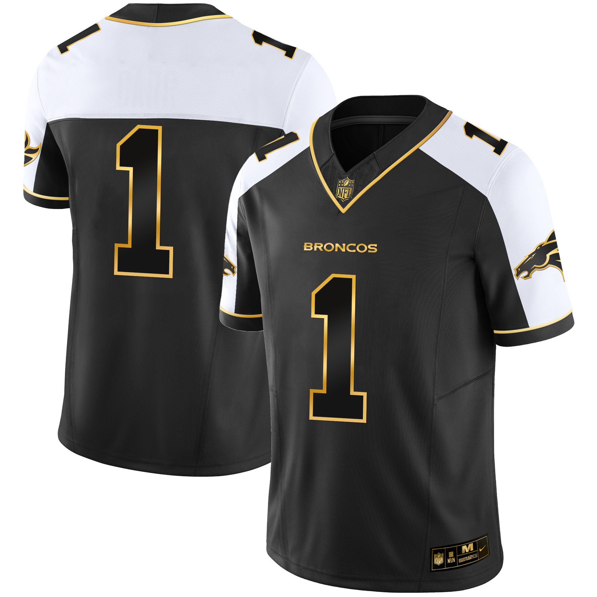 Men's Denver Broncos Gold Vapor Limited  Alternate Jersey - All Stitched