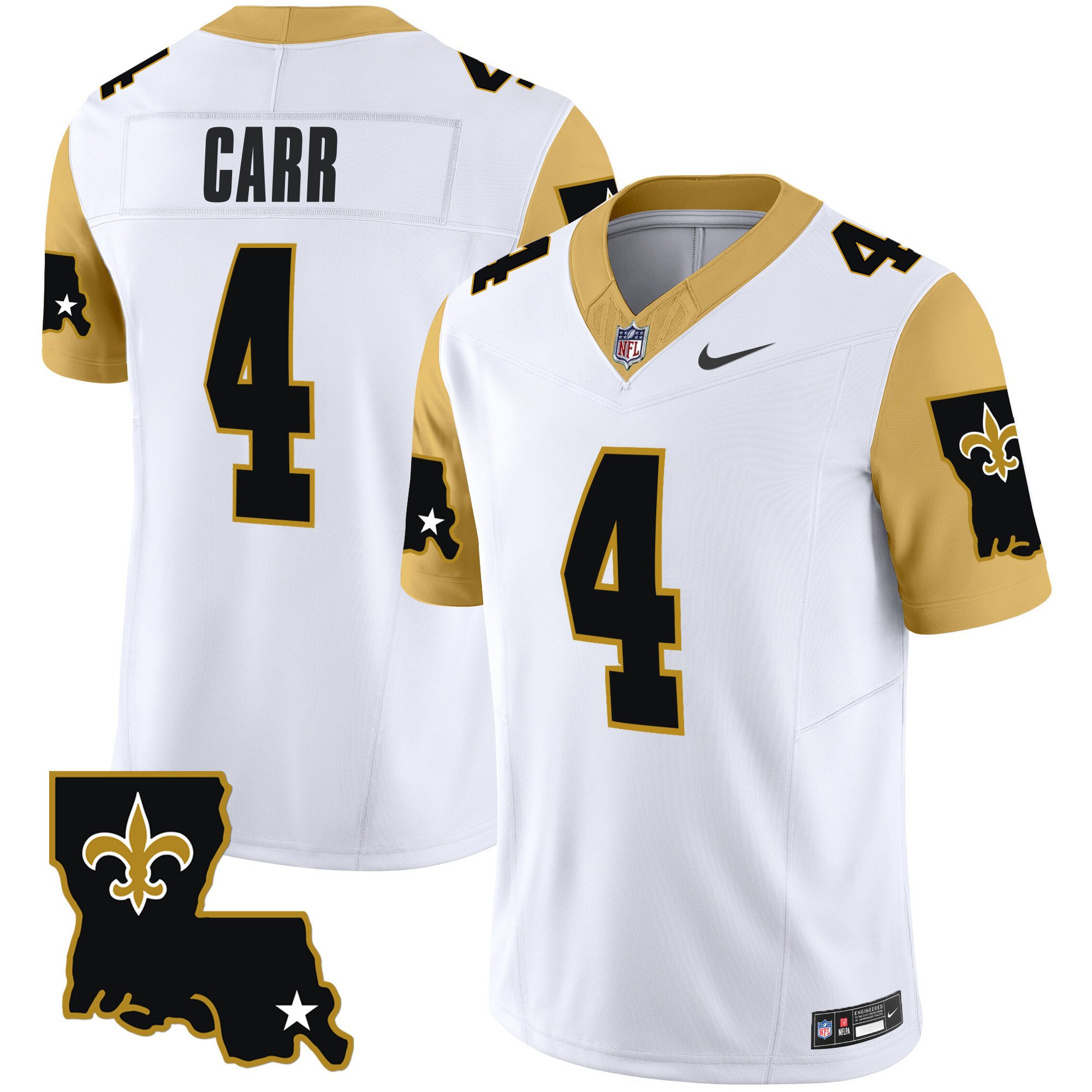 Men's Derek Carr New Orleans Saints 1987 Legacy Vapor Limited White Jersey V2 - All Stitched
