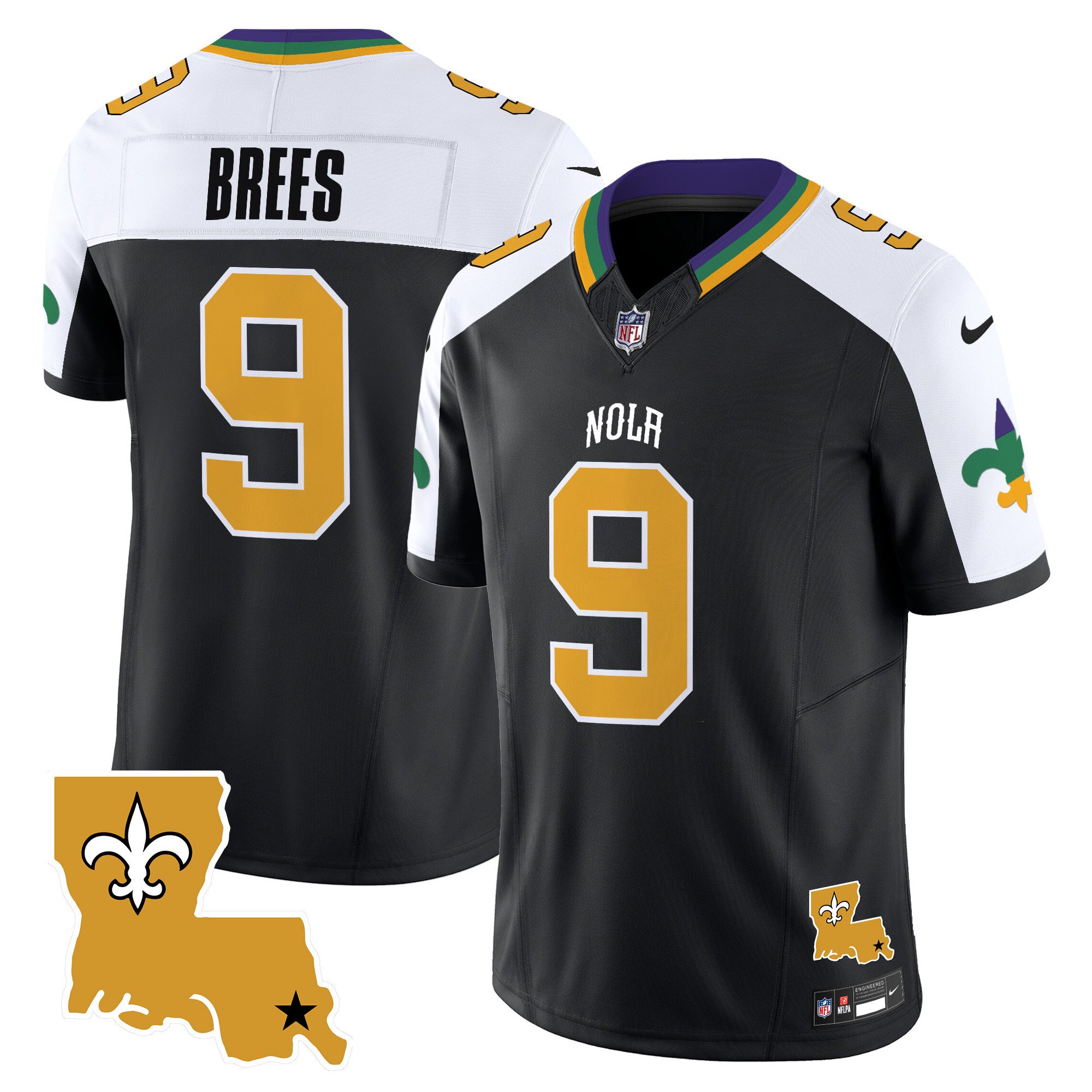 Men's Drew Brees New Orleans Saints 2024 New Orleans City Vapor Limited Alternate Jersey - All Stitched
