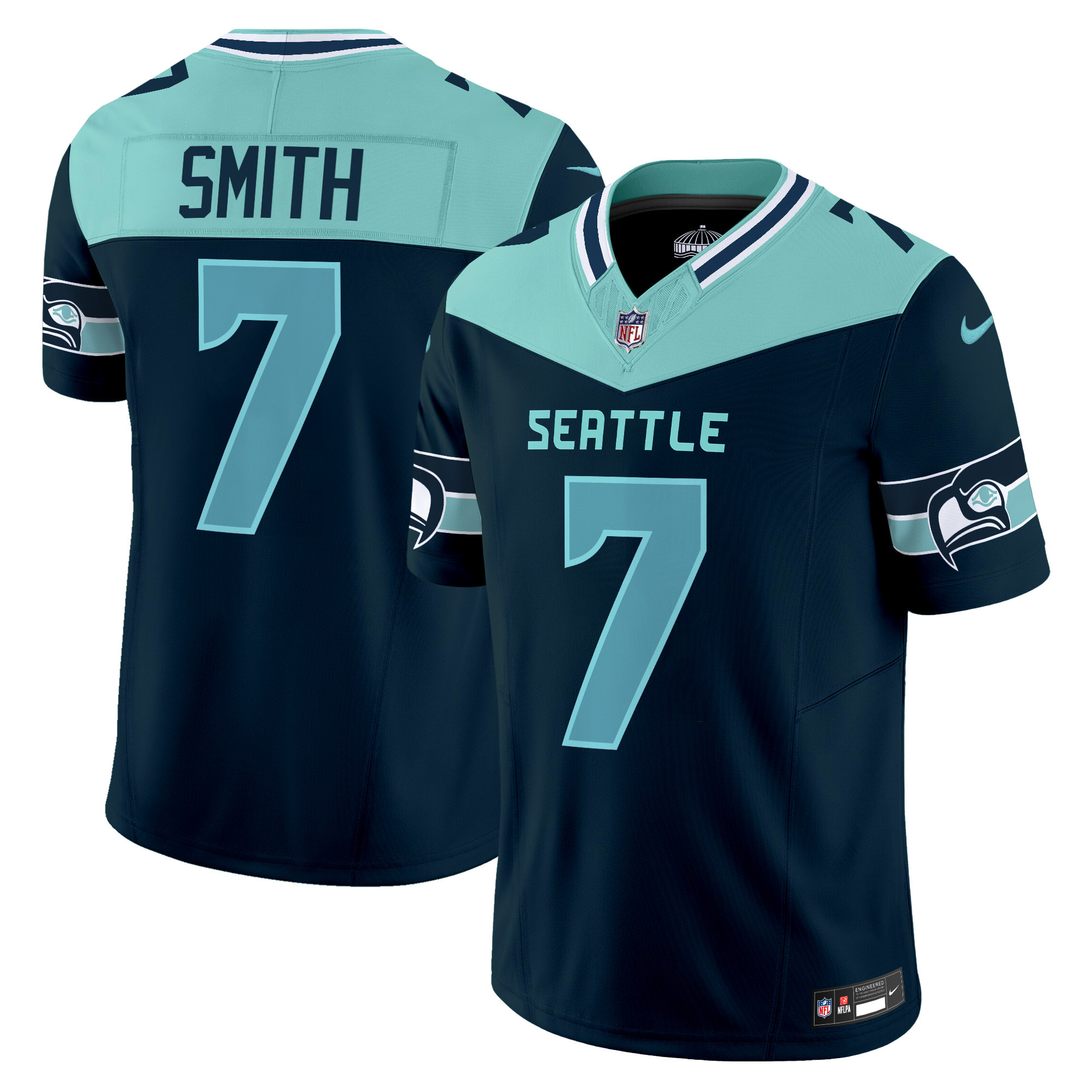 Men's Geno Smith Seattle Seahawks "Seattle City" Vapor Limited Alternate Jersey - All Stitched