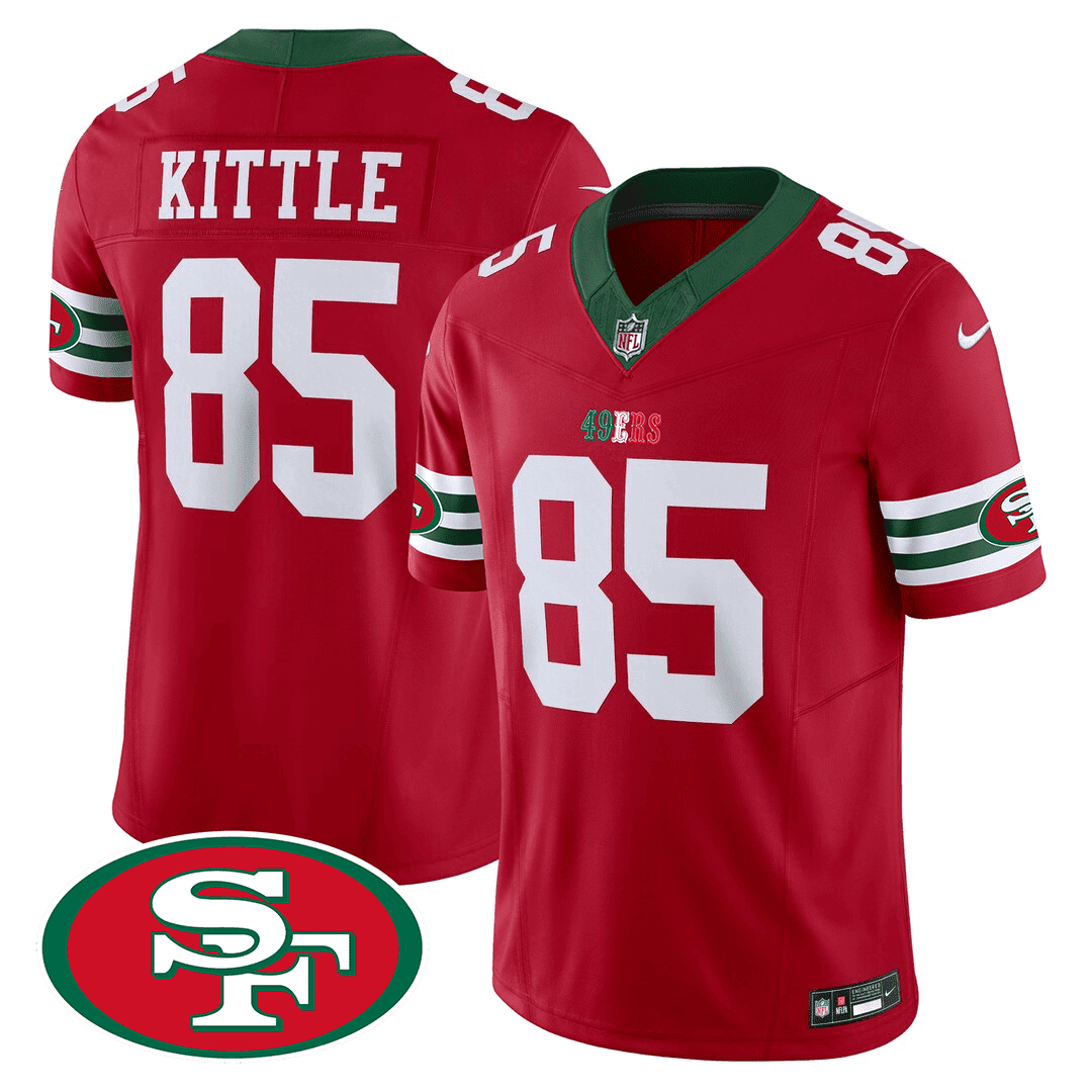 Men's George Kittle San Francisco 49ers Mexico Red Jersey - All Stitched