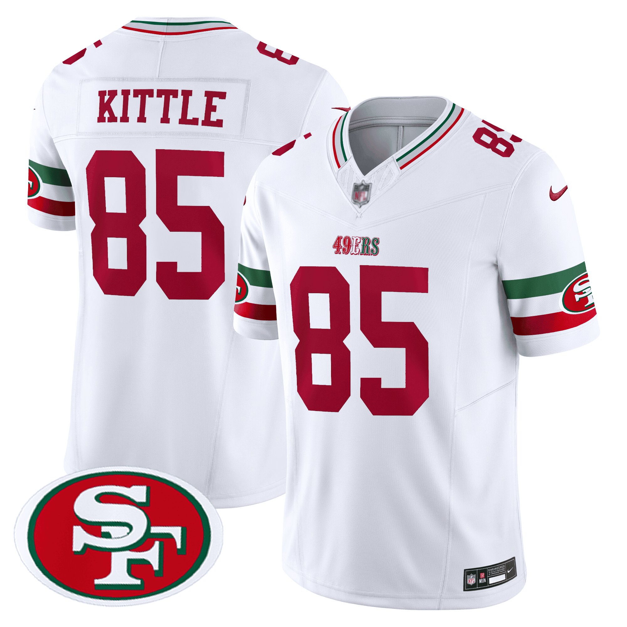 Men's George Kittle San Francisco 49ers Mexico White Jersey - All Stitched