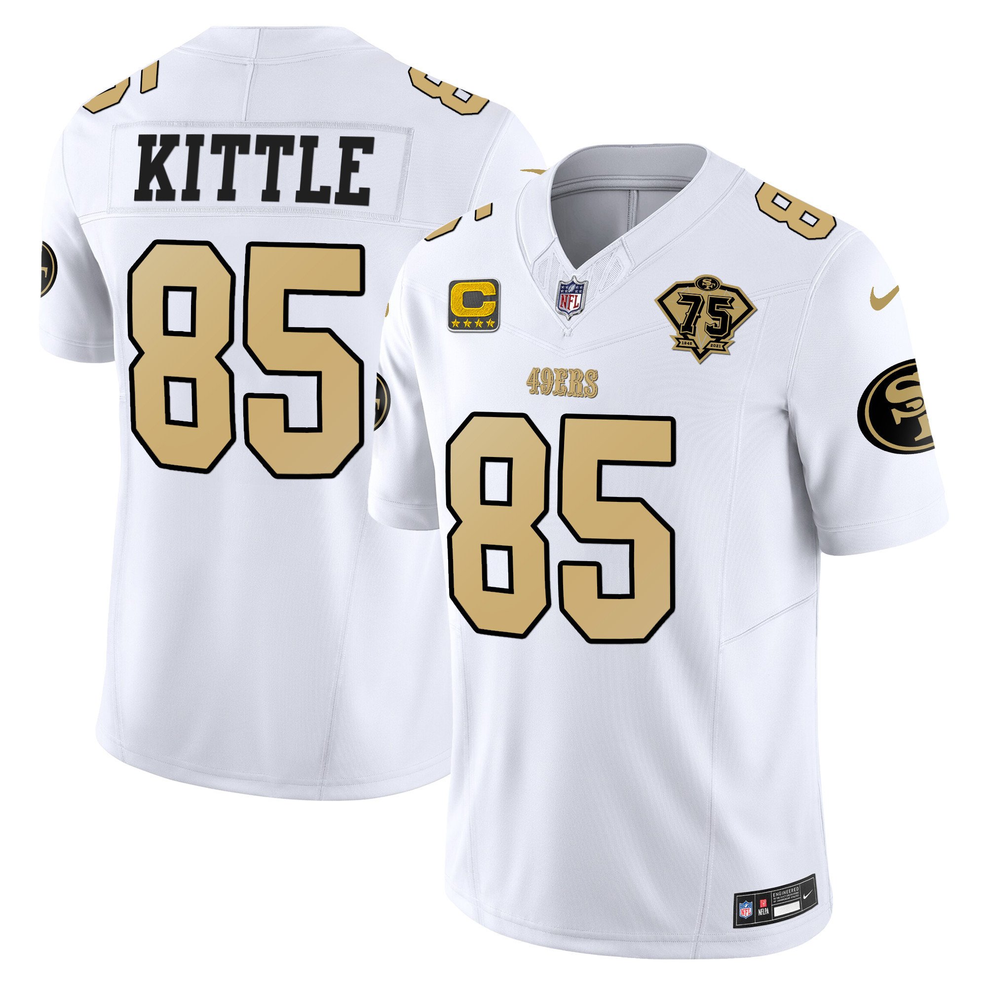Men's George Kittle San Francisco 49ers Special Vapor Limited White Jersey - All Stitched