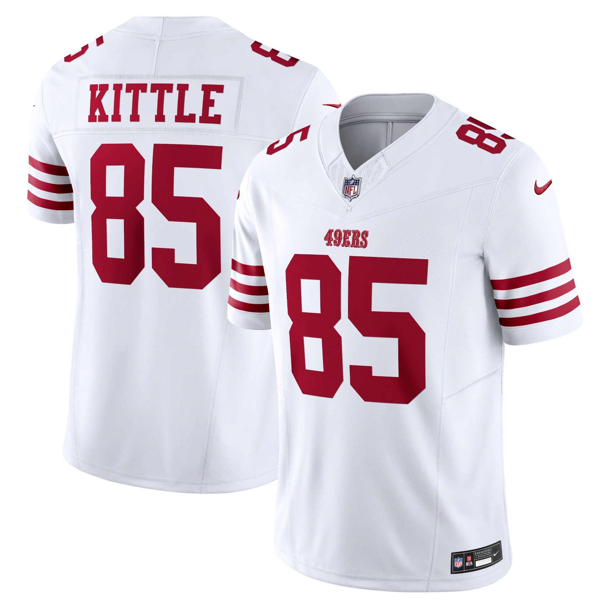 Men's George Kittle San Francisco 49ers Vapor F.U.S.E. Limited White Jersey - All Stitched