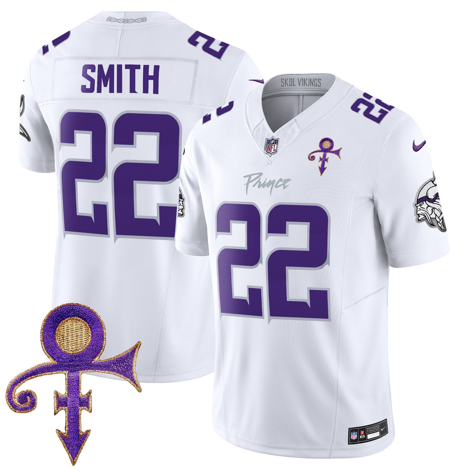 Men's Harrison Smith Minnesota Vikings 2024 Prince Vapor Limited White Limited Jersey - All Stitched