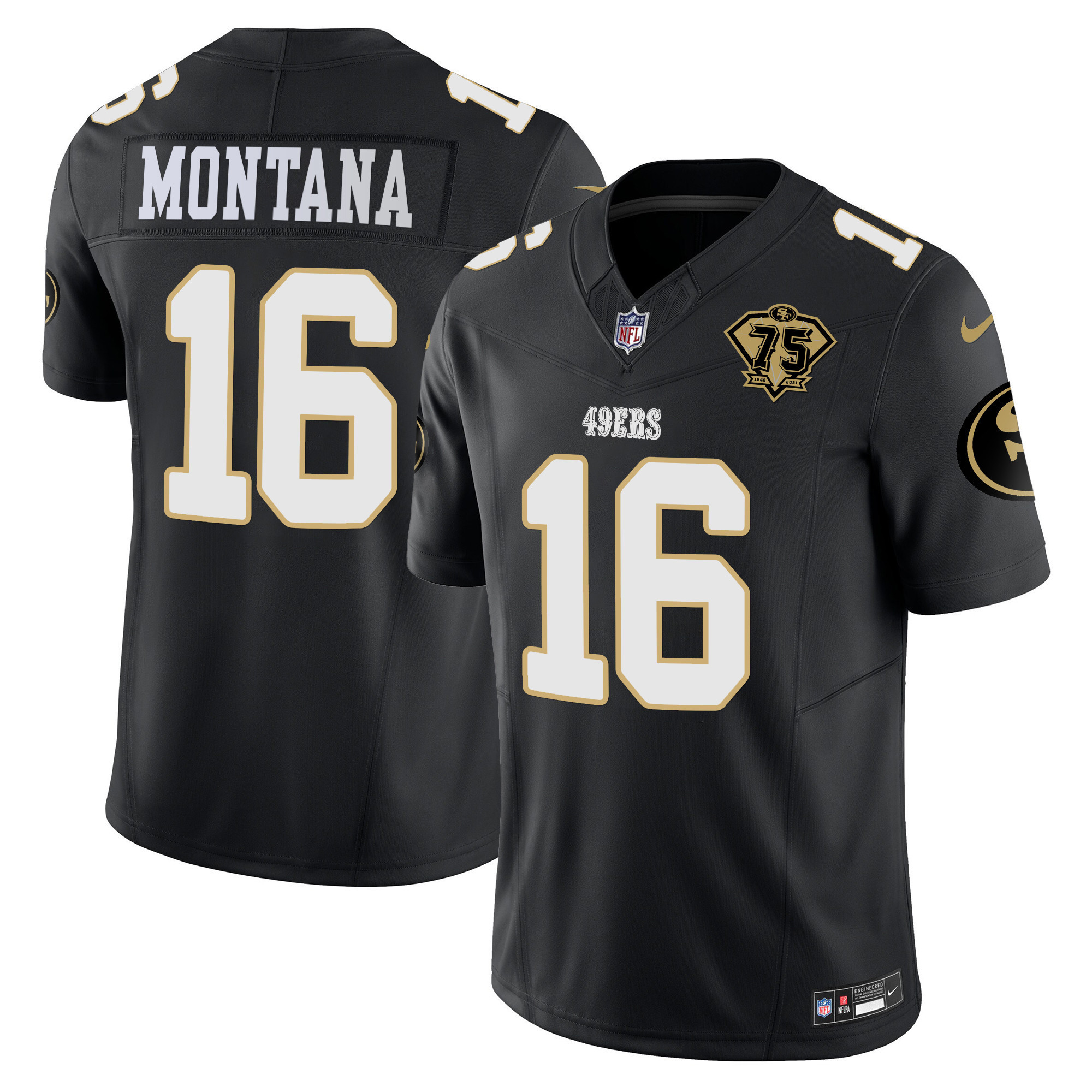 Men's Joe Montana San Francisco 49ers Special Vapor Limited Black Jersey - All Stitched