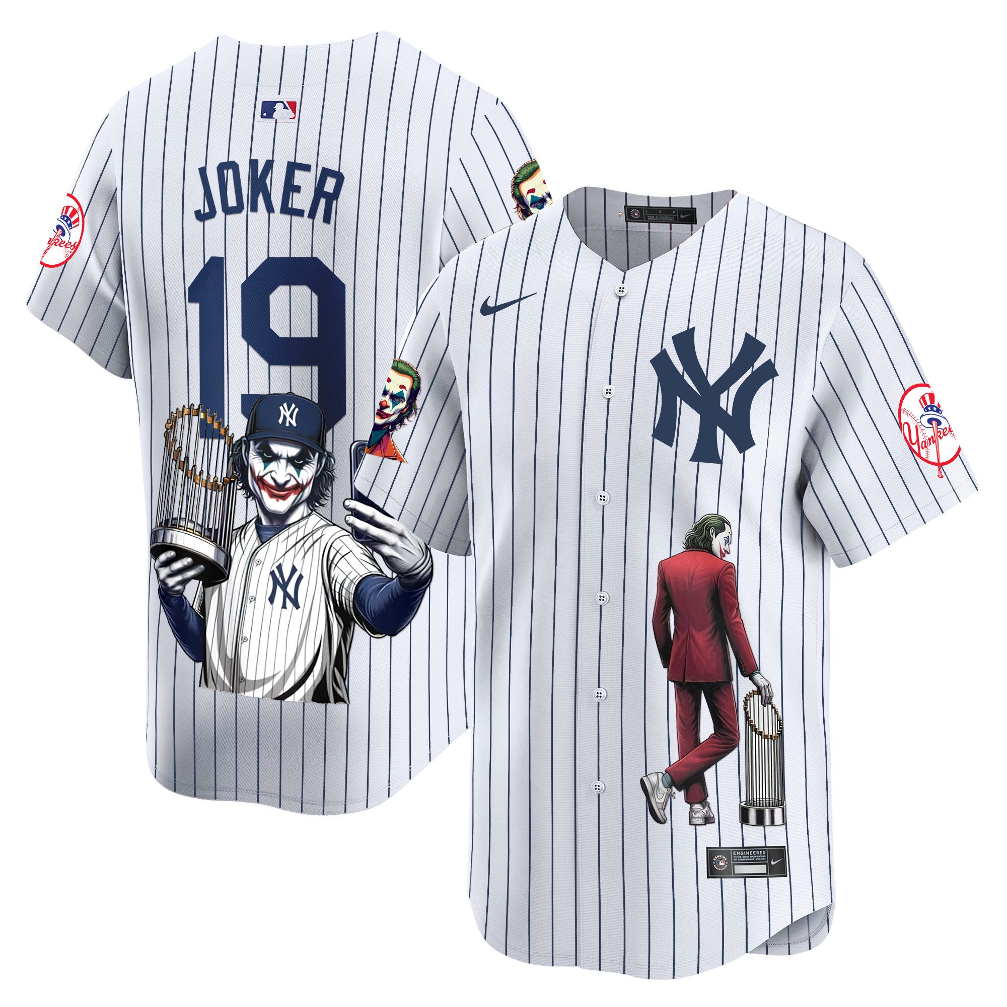 Men's Joker New York Yankees Joker Vapor Premier Limited White Jersey - Printed