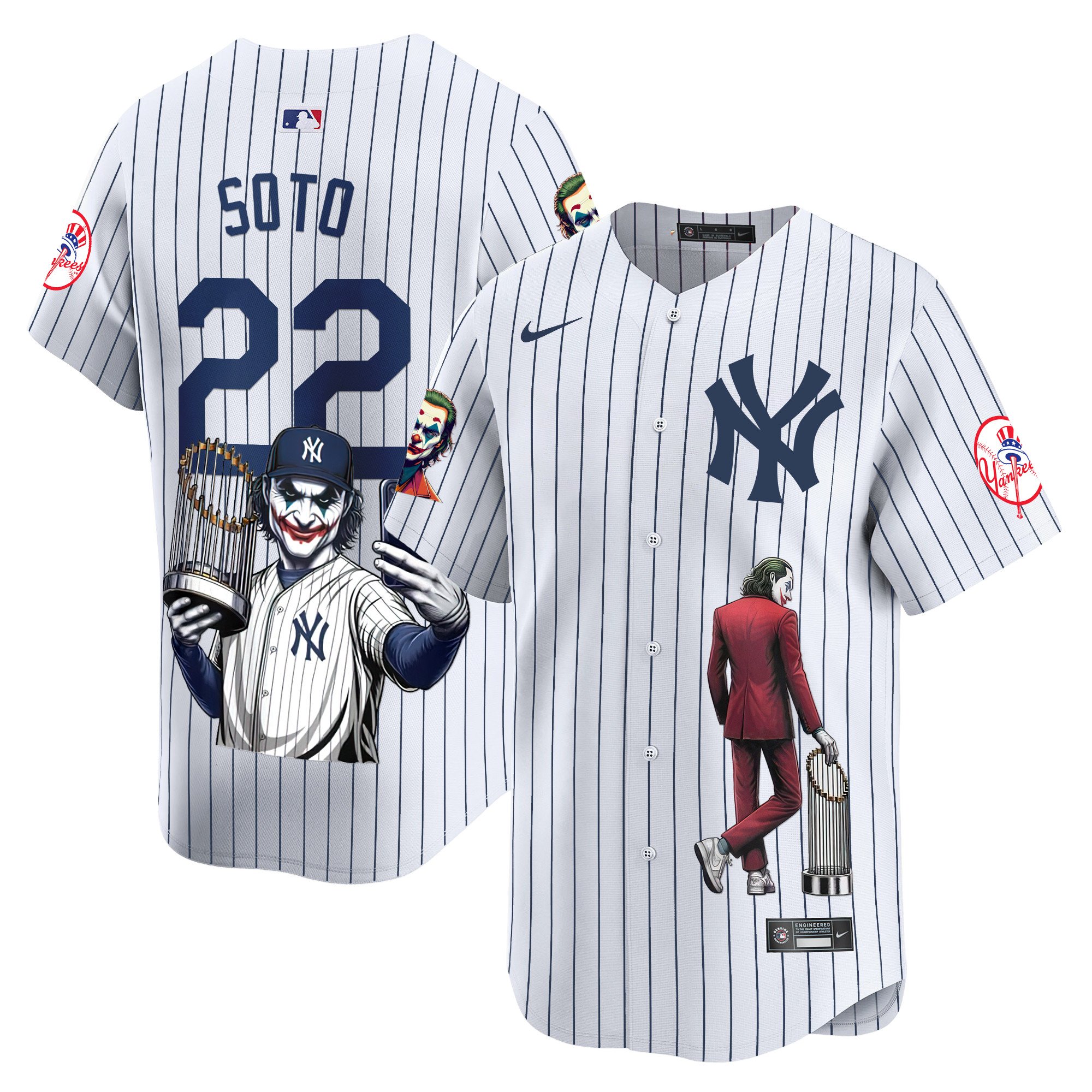 Men's Juan Soto New York Yankees Joker Vapor Premier Limited White Jersey - Printed