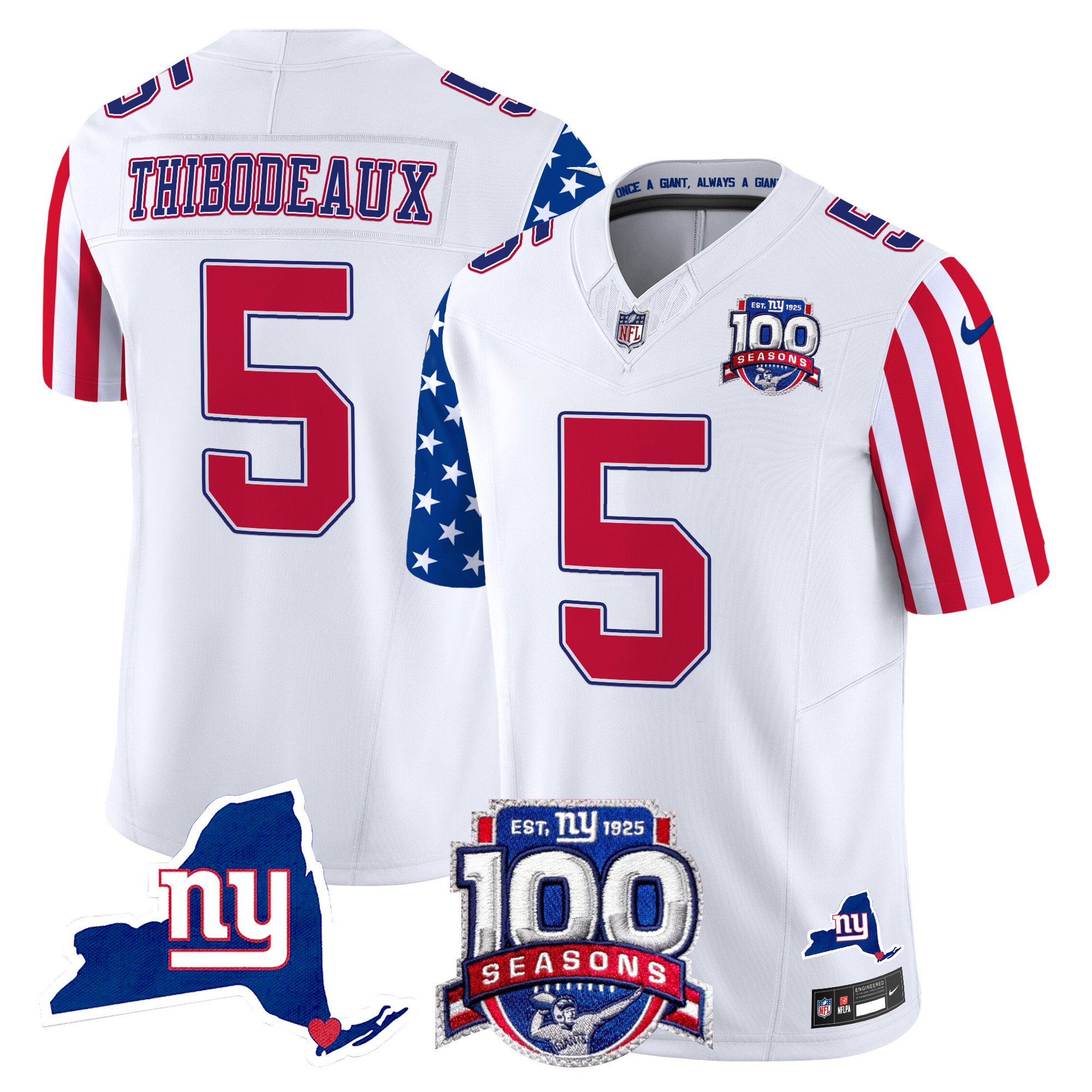 Men's Kayvon Thibodeaux New York Giants American Style Vapor Limited White Jersey - All Stitched
