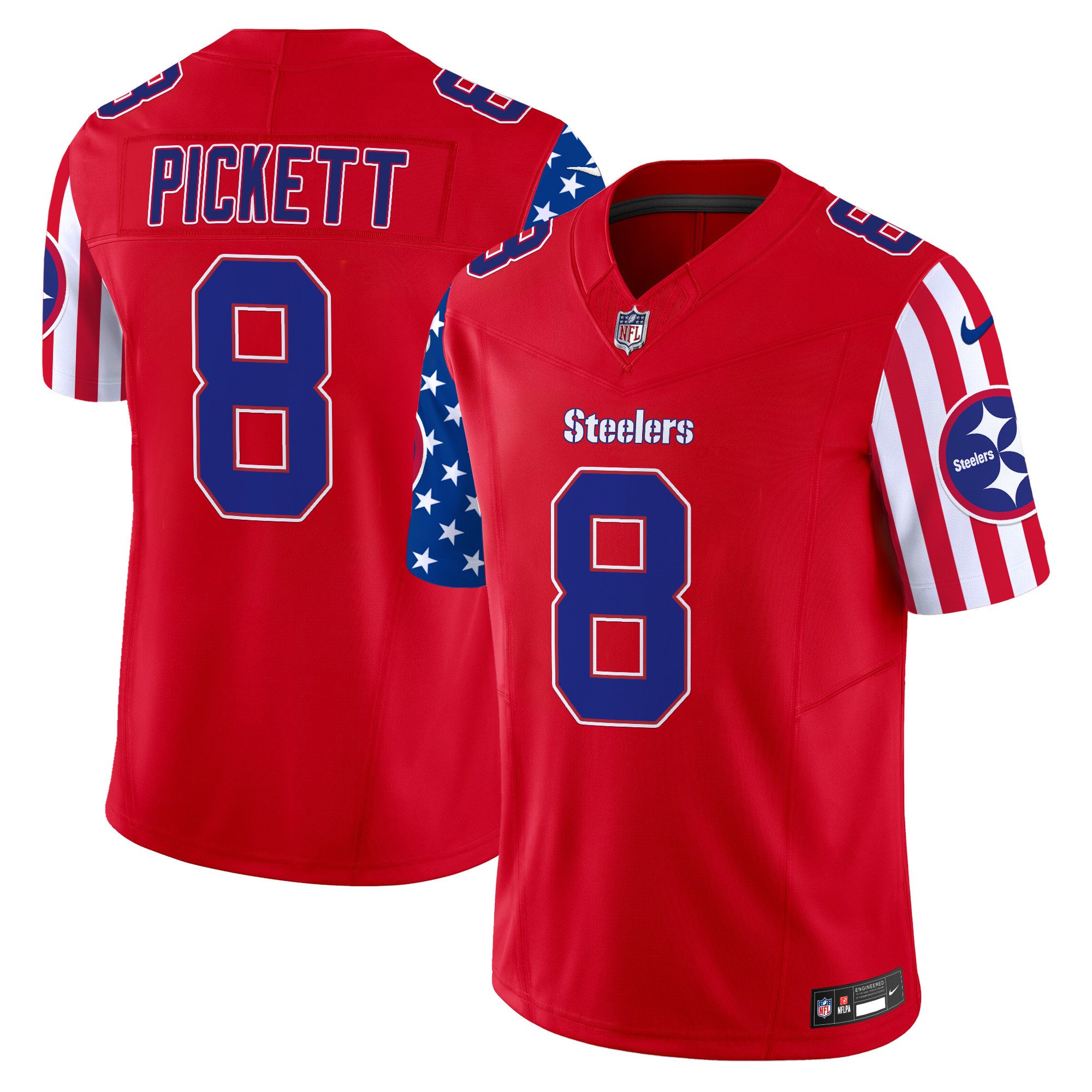 Men's Kenny Pickett Pittsburgh Steelers American Style Vapor Limited Red Jersey - All Stitched