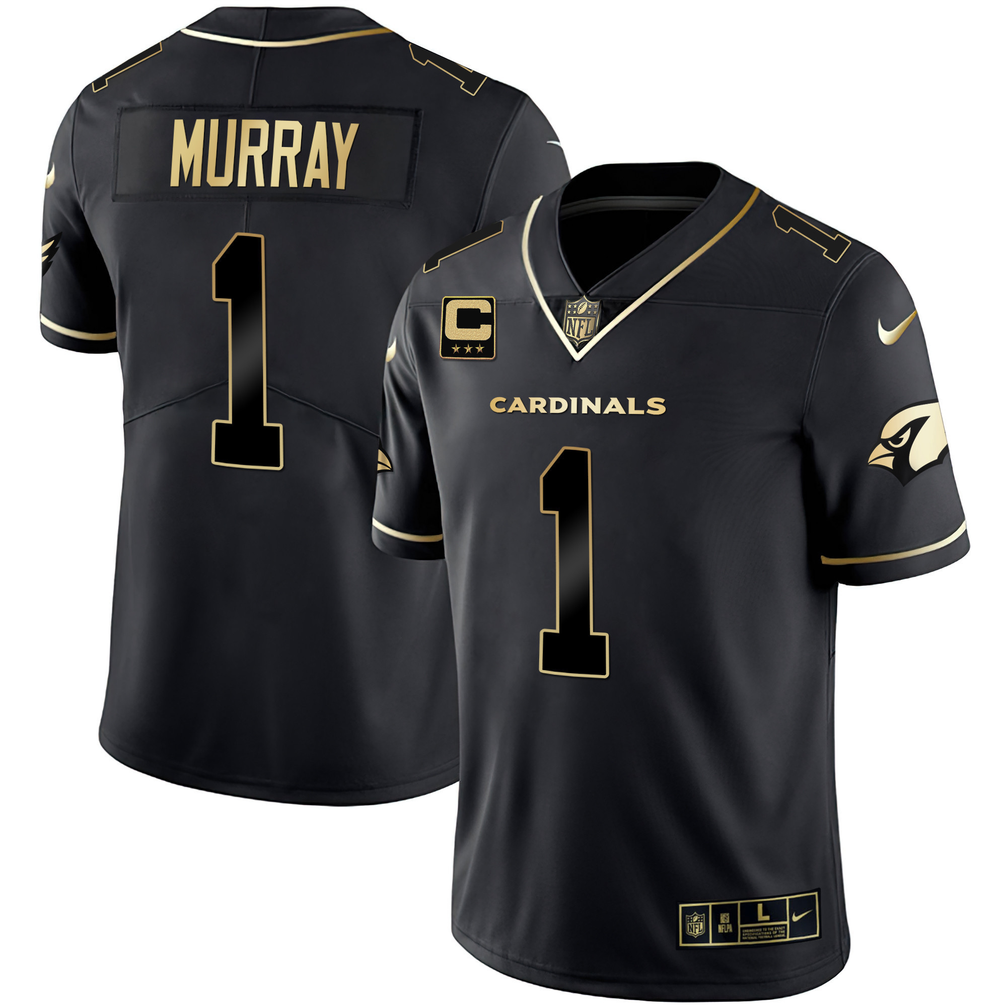 Men's Kyler Murray Arizona Cardinals Black Gold & White Gold Vapor Limited Black Gold Jersey - All Stitched