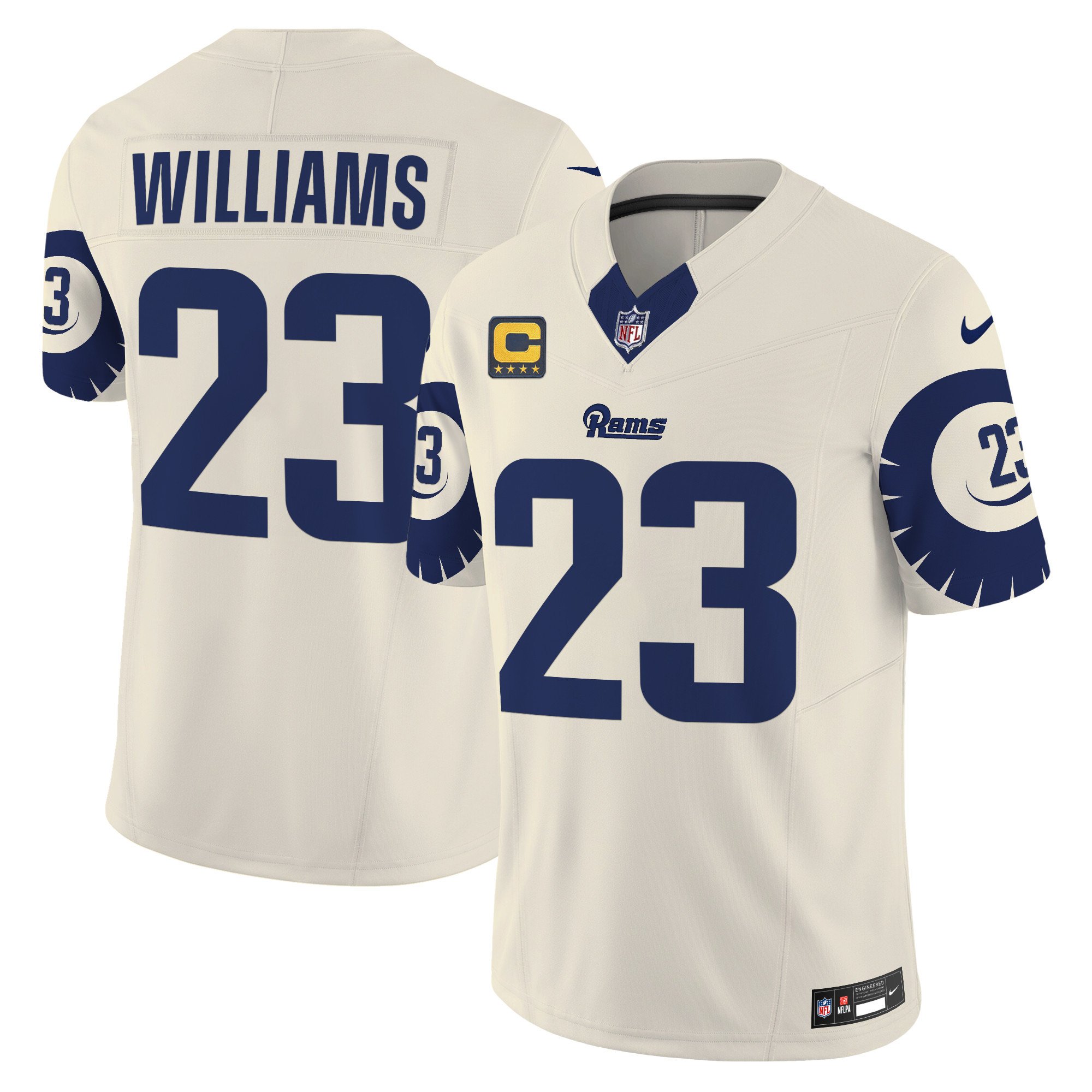 Men's Kyren Williams Los Angeles Rams Special Vapor Limited Bone Jersey - All Stitched