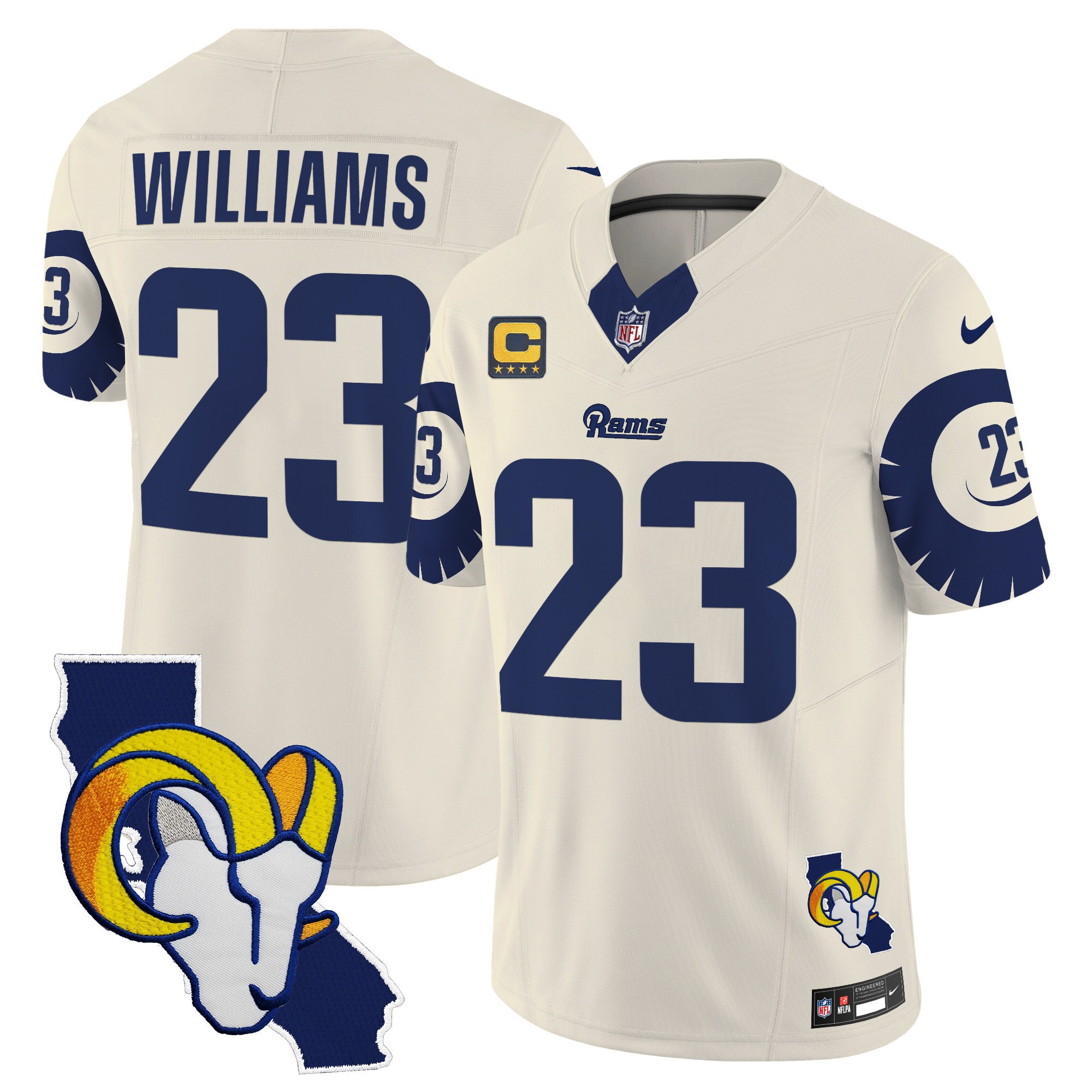 Men's Kyren Williams Los Angeles Rams Special Vapor Limited Bone Jersey V2 - All Stitched