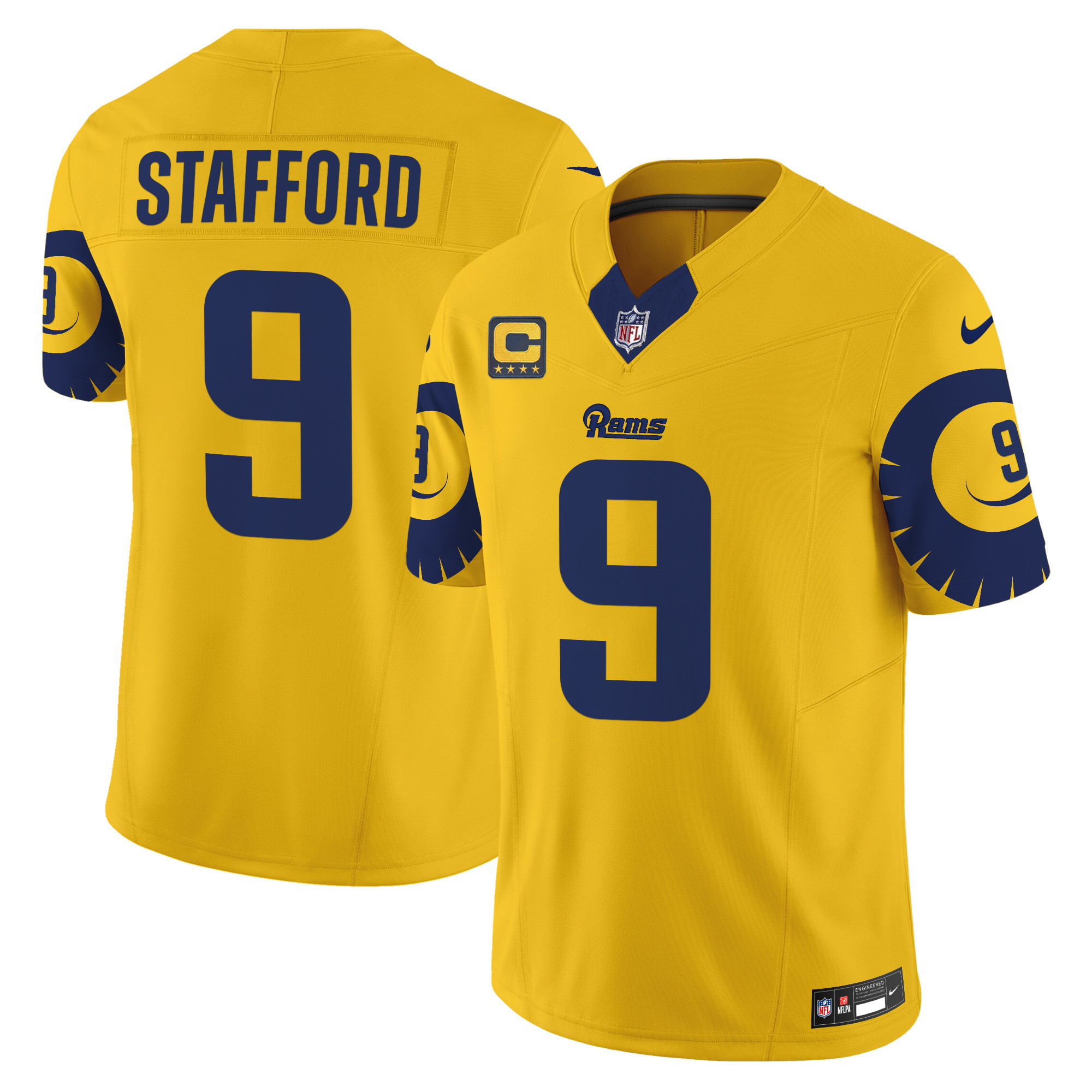 Men's Matthew Stafford Los Angeles Rams Special Vapor Limited Gold Jersey - All Stitched