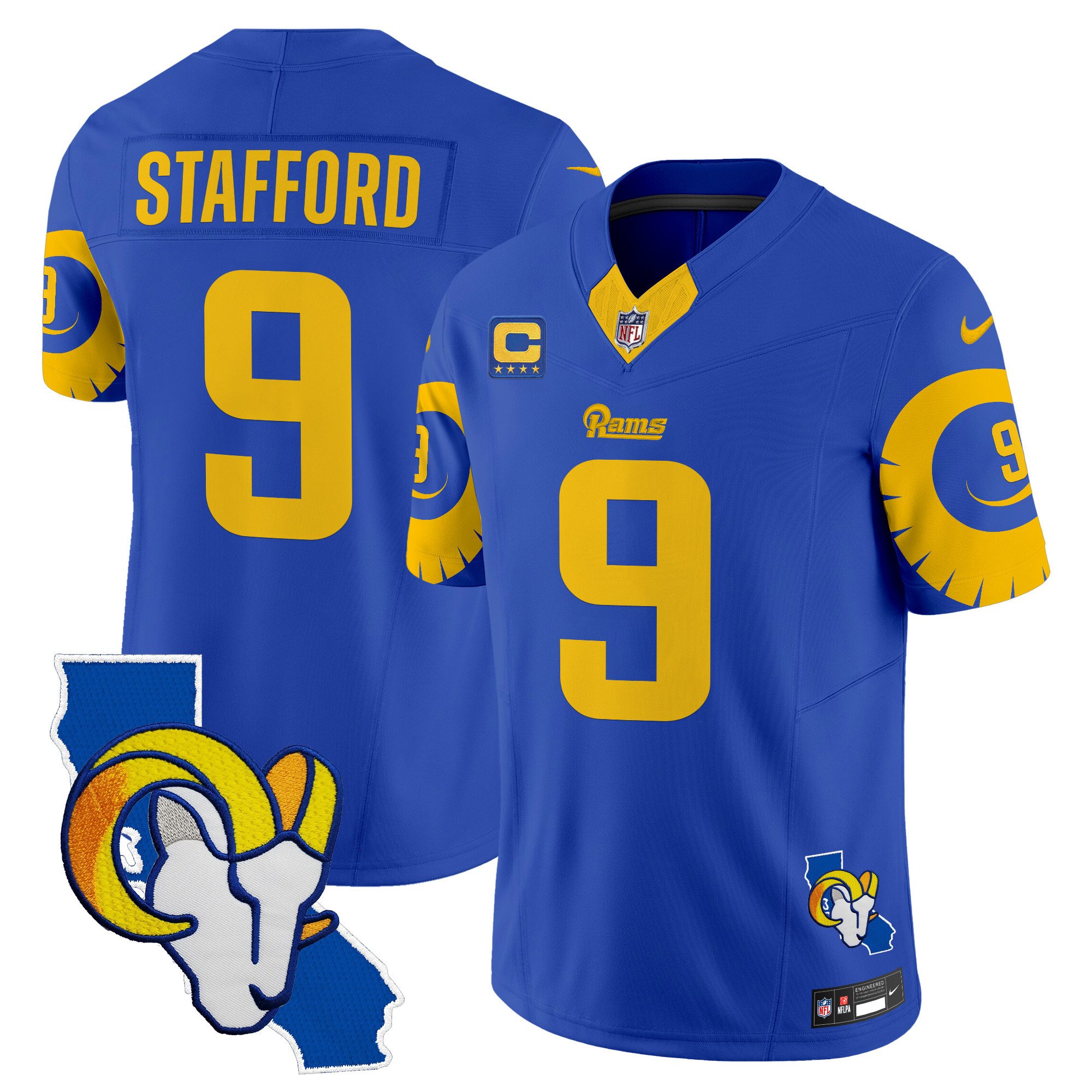 Men's Matthew Stafford Los Angeles Rams Special Vapor Limited Royal Jersey V2 - All Stitched