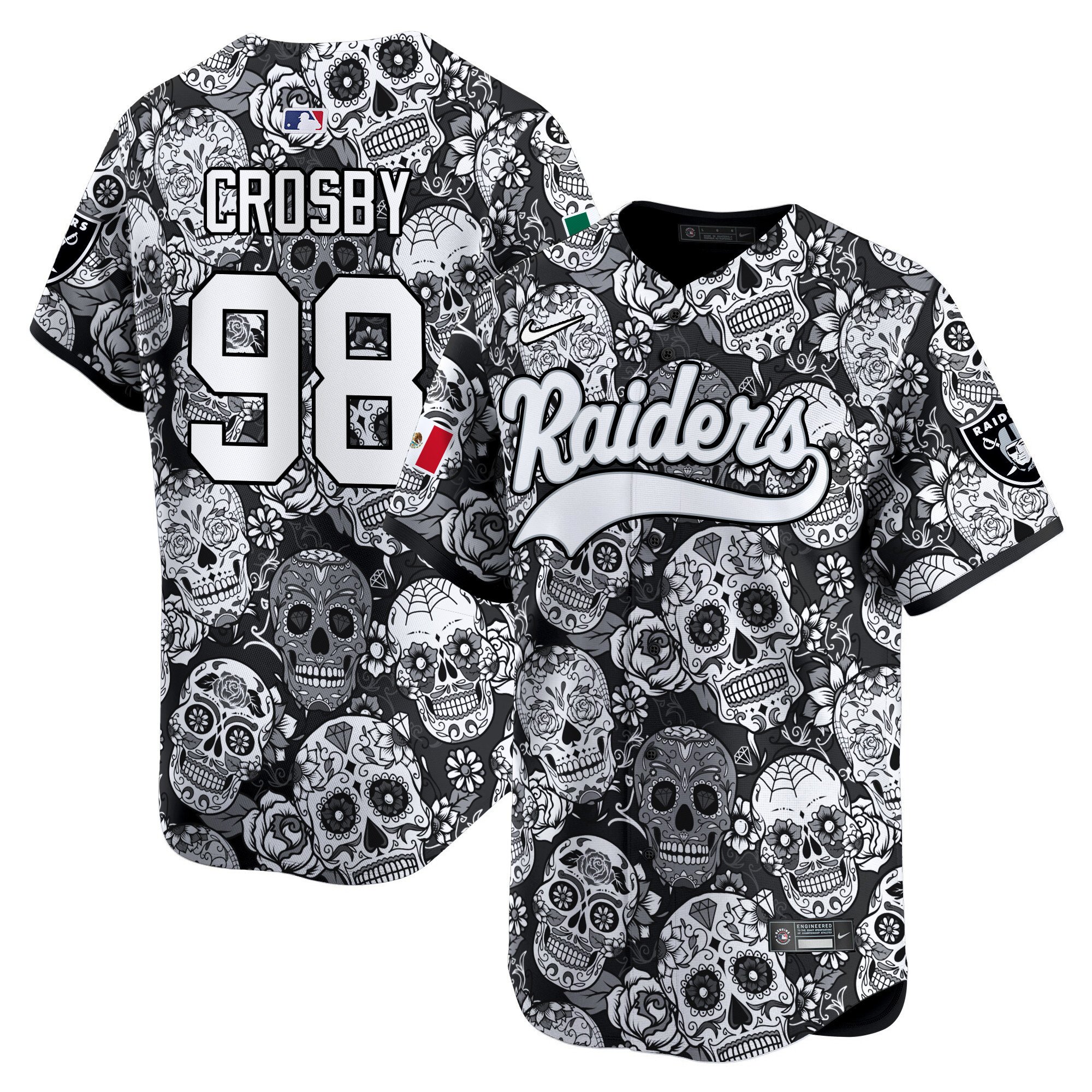 Men's Maxx Crosby Las Vegas Raiders Sugar Skull Mexico Vapor Premier Limited Jersey - Printed