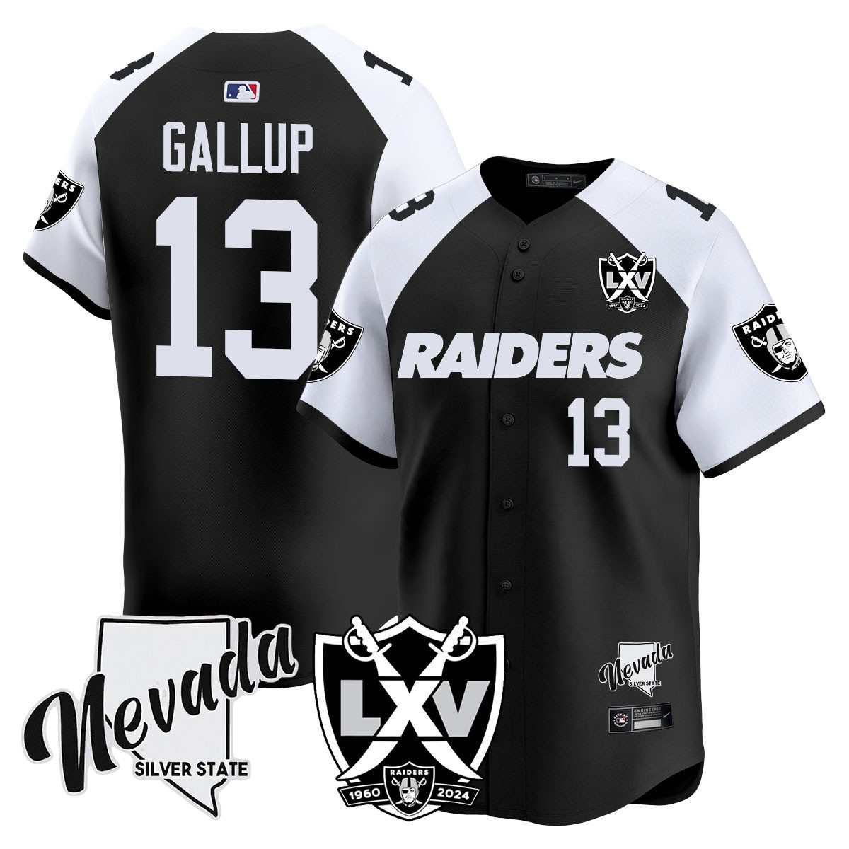 Men's Michael Gallup Las Vegas Raiders 2024 Vapor Premier Limited Black Alternate Jersey - 65th Anniversary - All Stitched