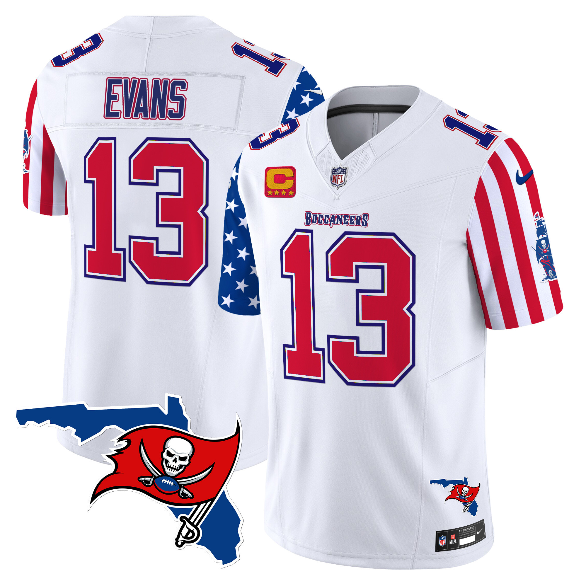 Men's Mike Evans Tampa Bay Buccaneers American Style Vapor Limited White Jersey - All Stitched