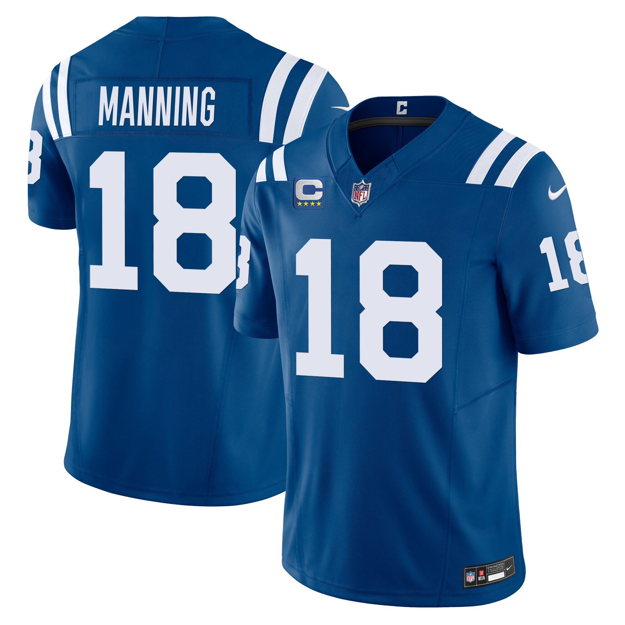 Men's Peyton Manning Indianapolis Colts Vapor Limited Royal Jersey - All Stitched