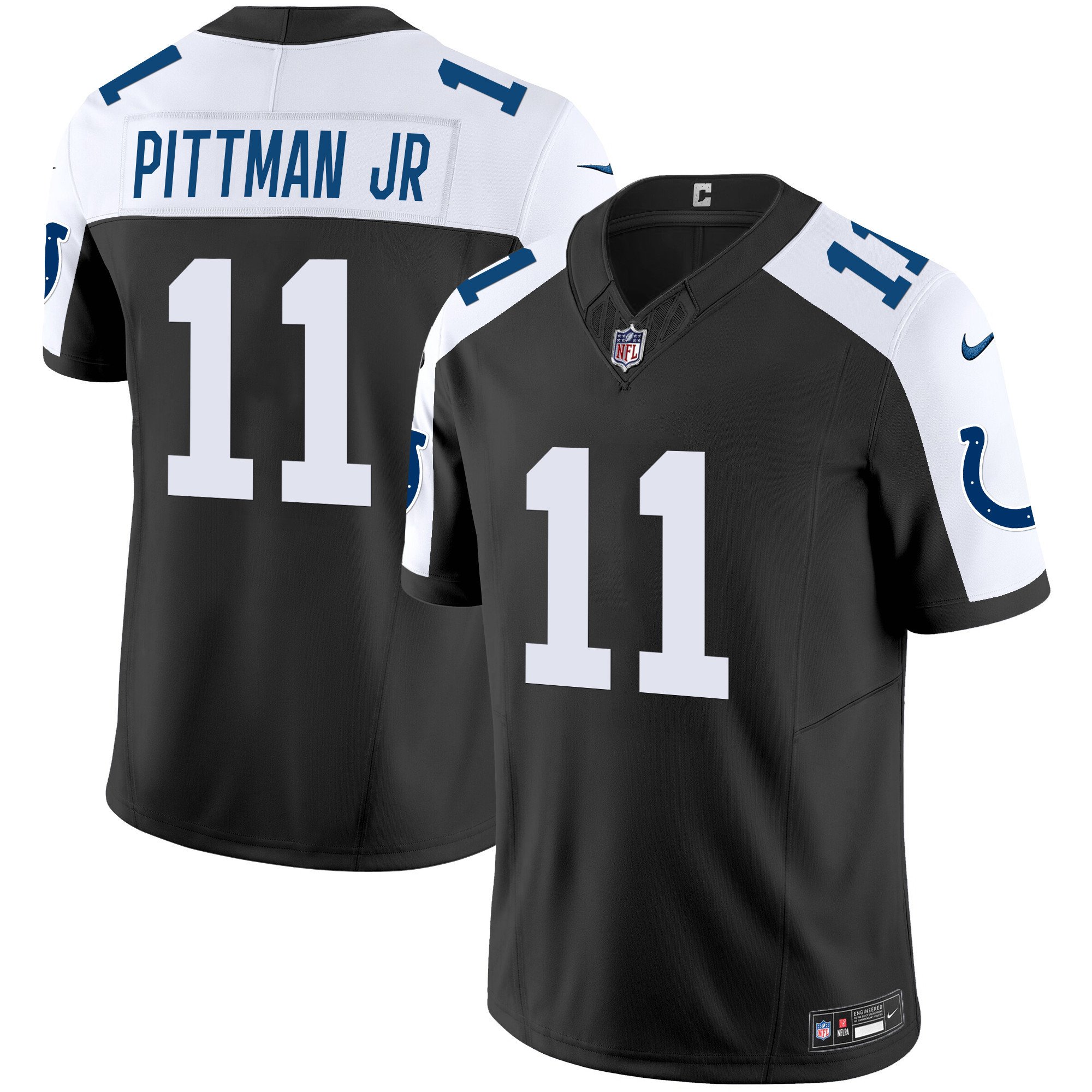 Men's Pittman Jr. Indianapolis Colts Vapor Limited Black Alternate Jersey - All Stitched