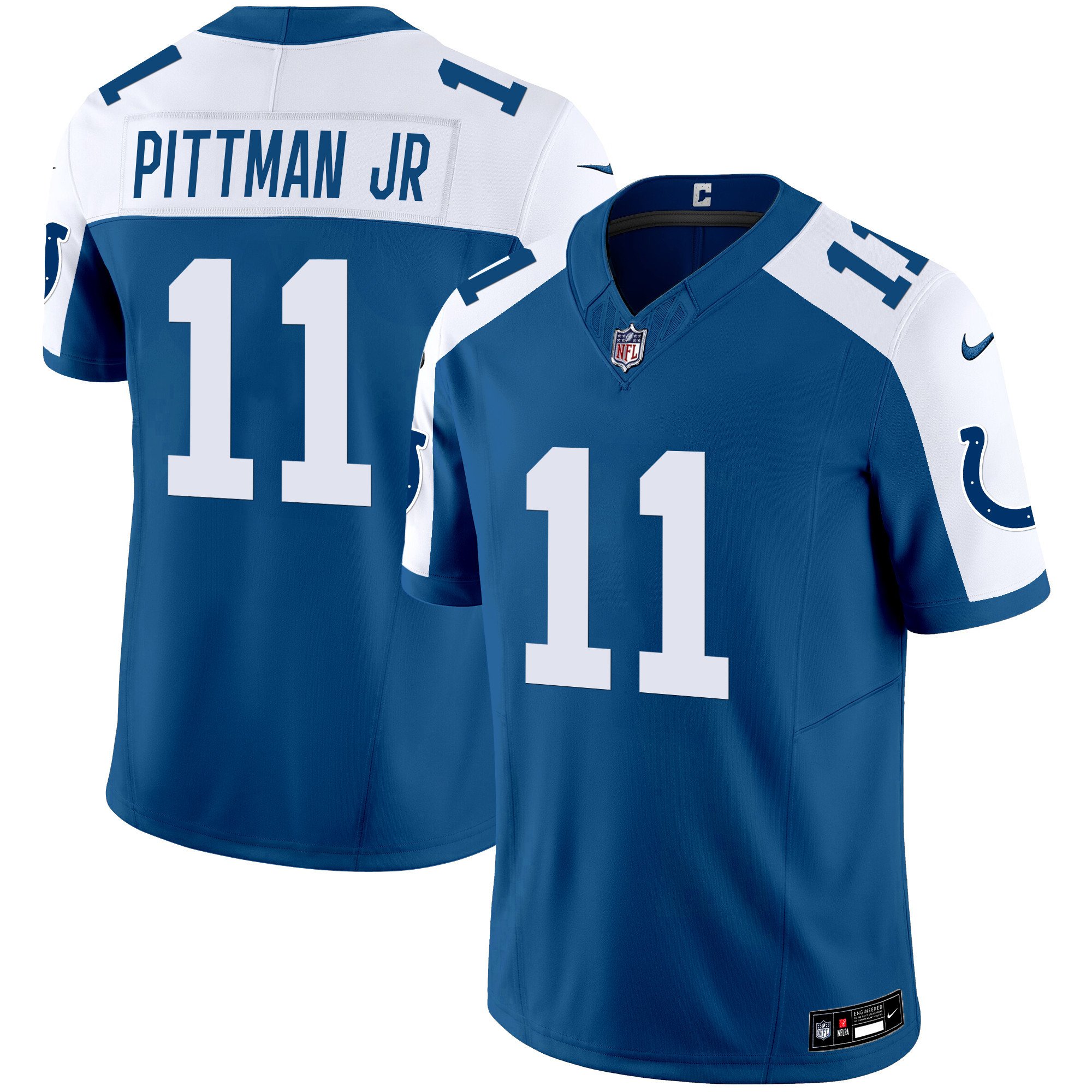 Men's Pittman Jr. Indianapolis Colts Vapor Limited Royal Alternate Jersey - All Stitched
