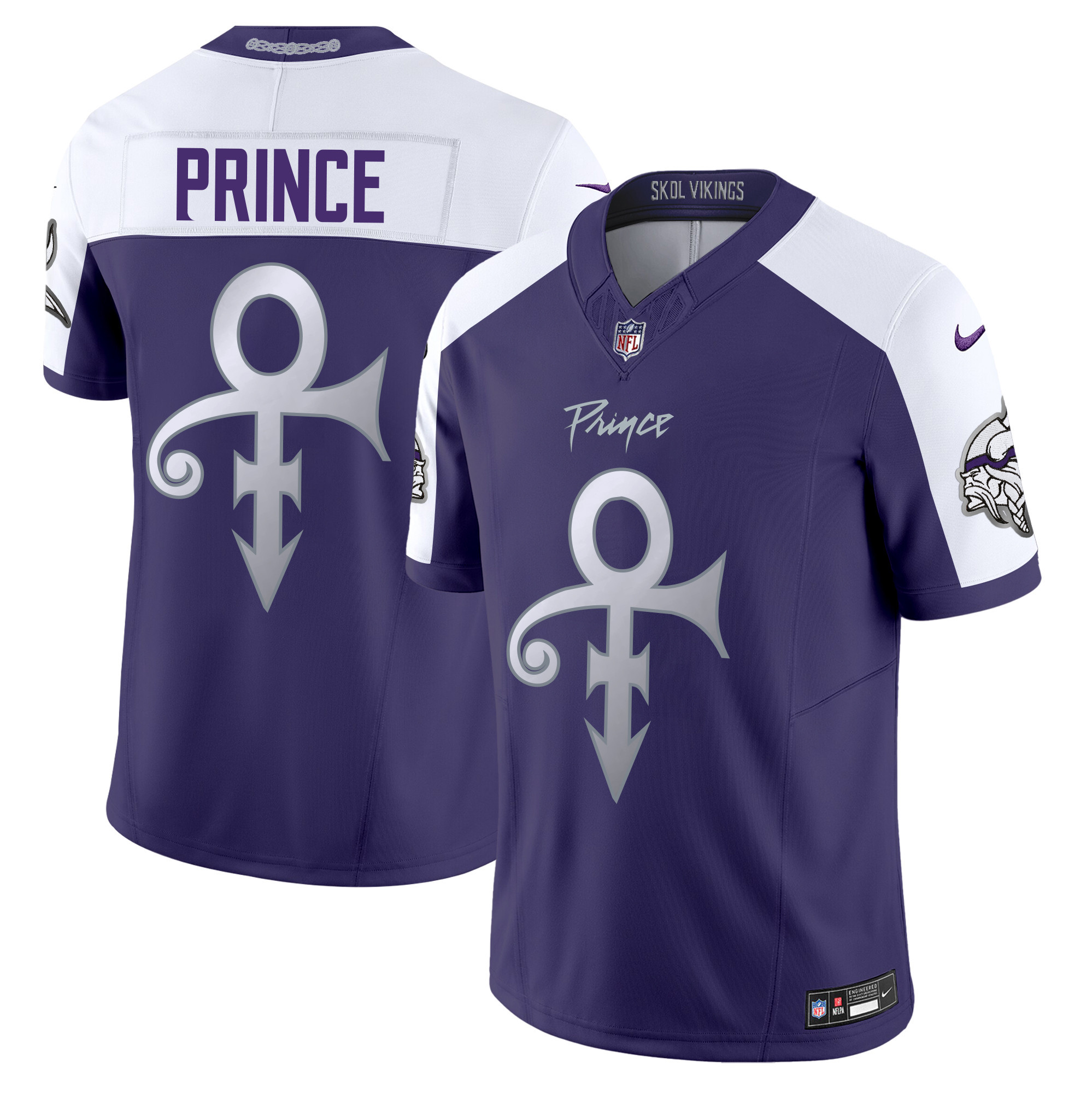 Men's Prince Minnesota Vikings 2024 Prince Vapor Limited Purple Alternate Jersey - All Stitched