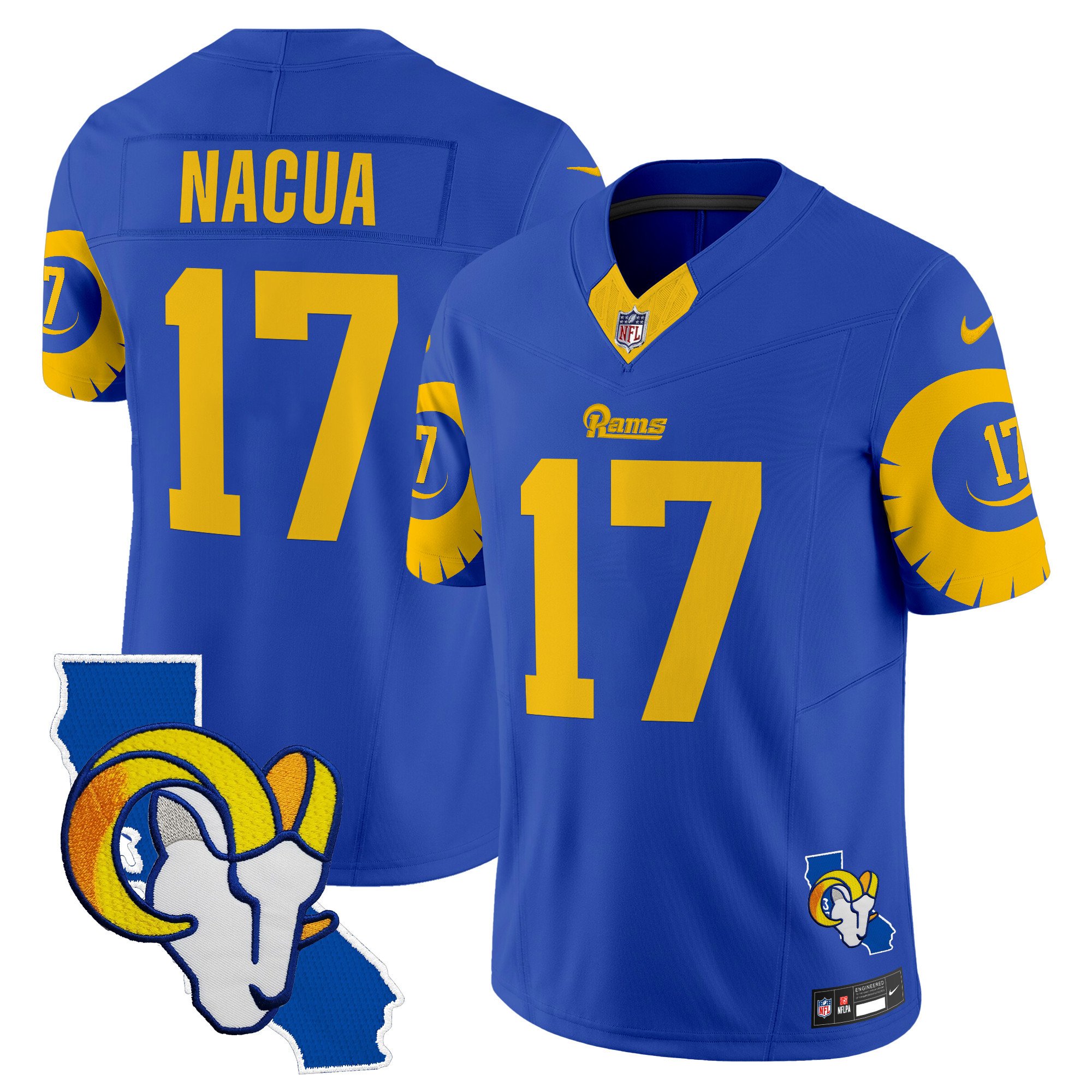 Men's Puka Nacua Los Angeles Rams Special Vapor Limited Royal Jersey V2 - All Stitched