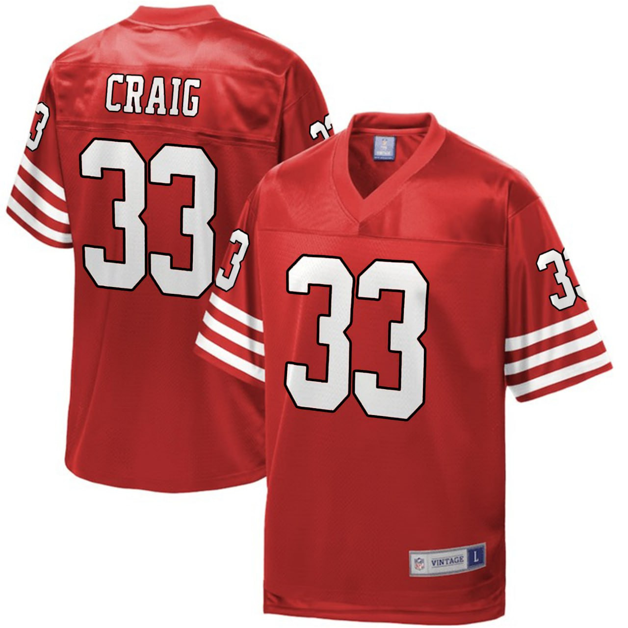 Men's Roger Craig San Francisco 49ers Red Throwback Red Jersey - All Stitched