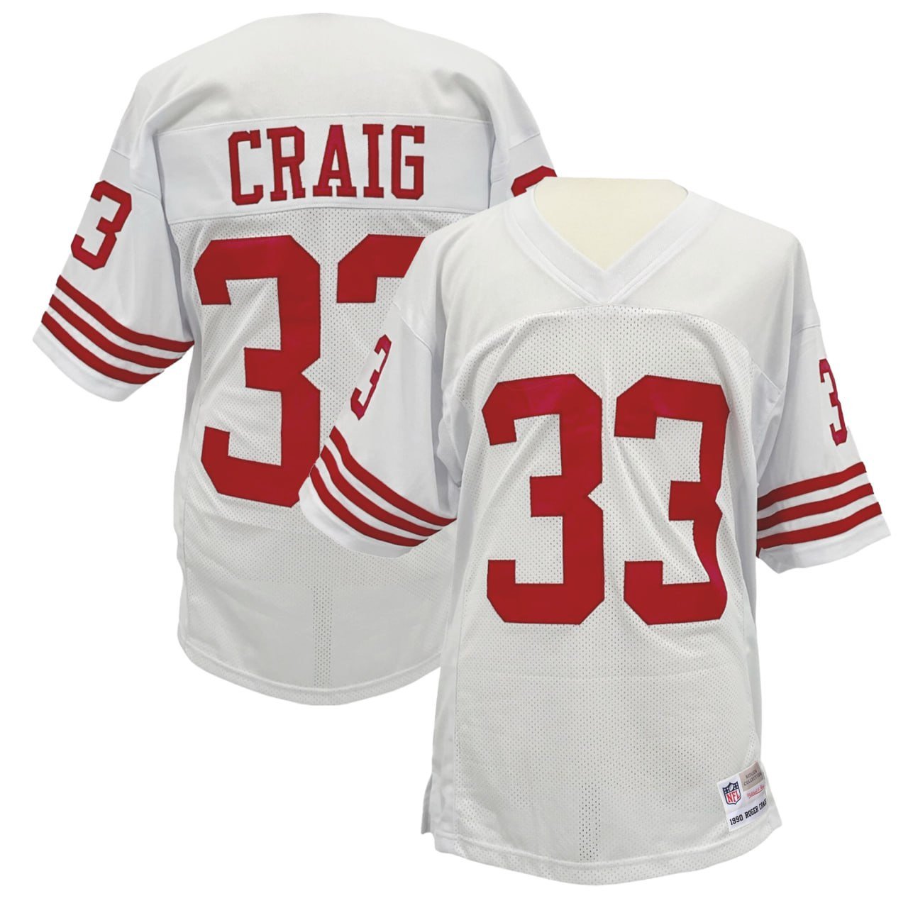 Men's Roger Craig San Francisco 49ers Retired White White Jersey - All Stitched