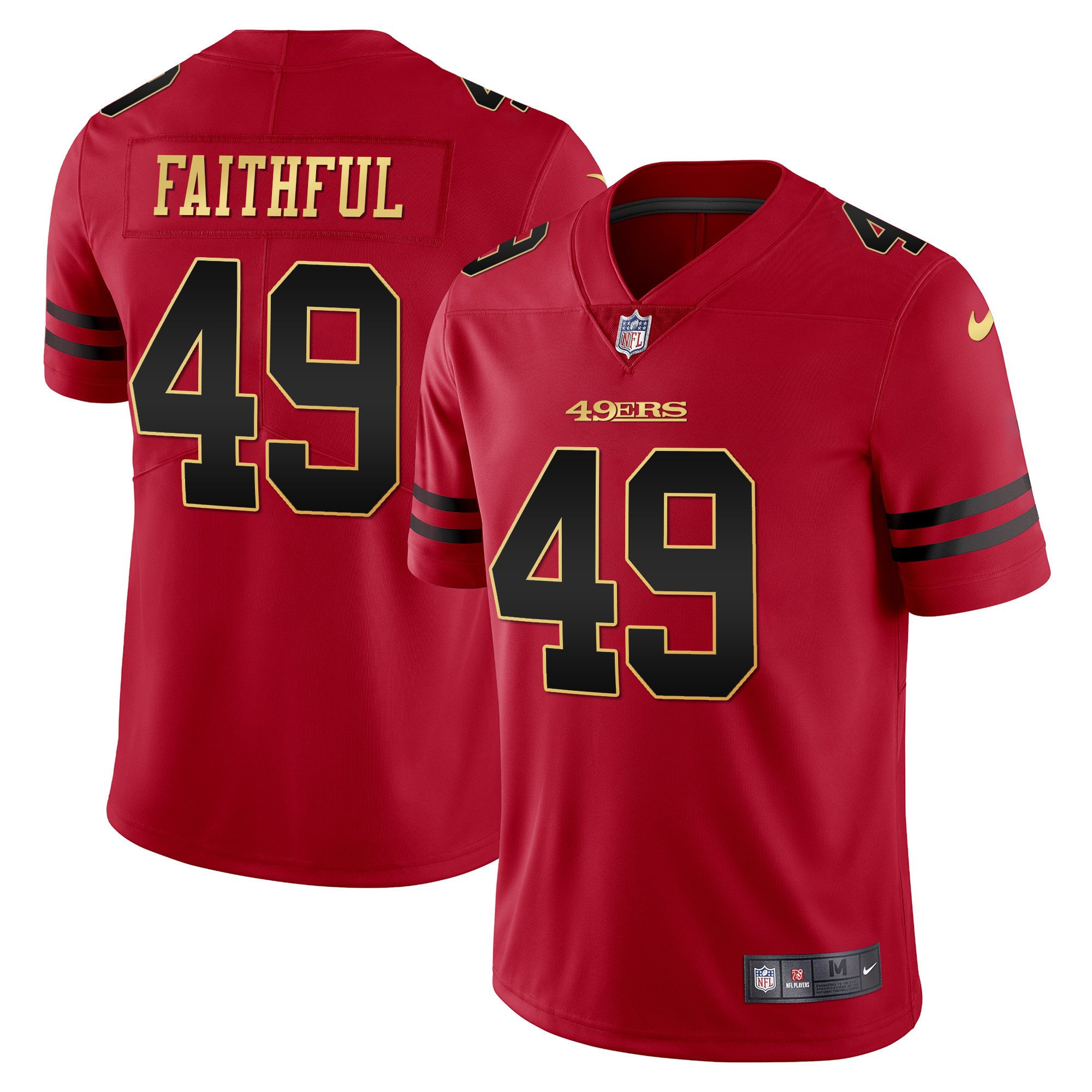 Men's San Francisco 49ers Faithful Vapor Red Jersey - All Stitched