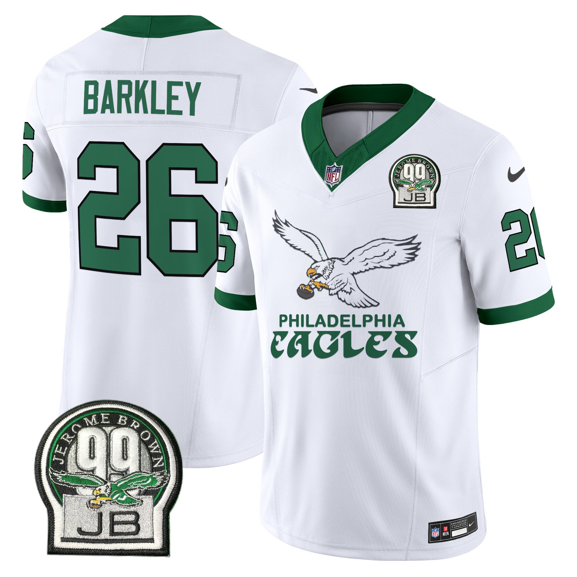 Men's Saquon Barkley Philadelphia Eagles Kelly Green Vapor Limited Kelly White Jersey V5 - All Stitched