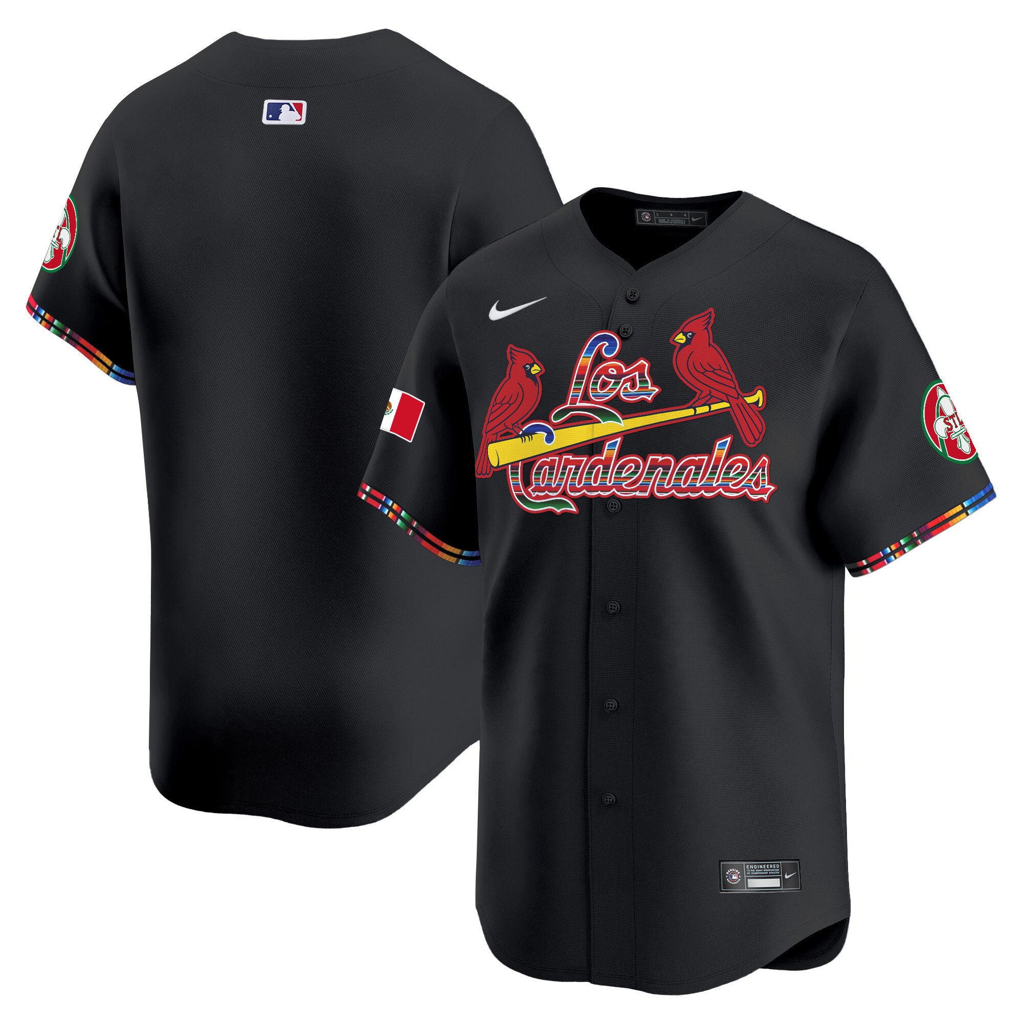 Men's St. Louis Cardinals Fiesta Cardenales Vapor Premier Limited Black Jersey - All Stitched