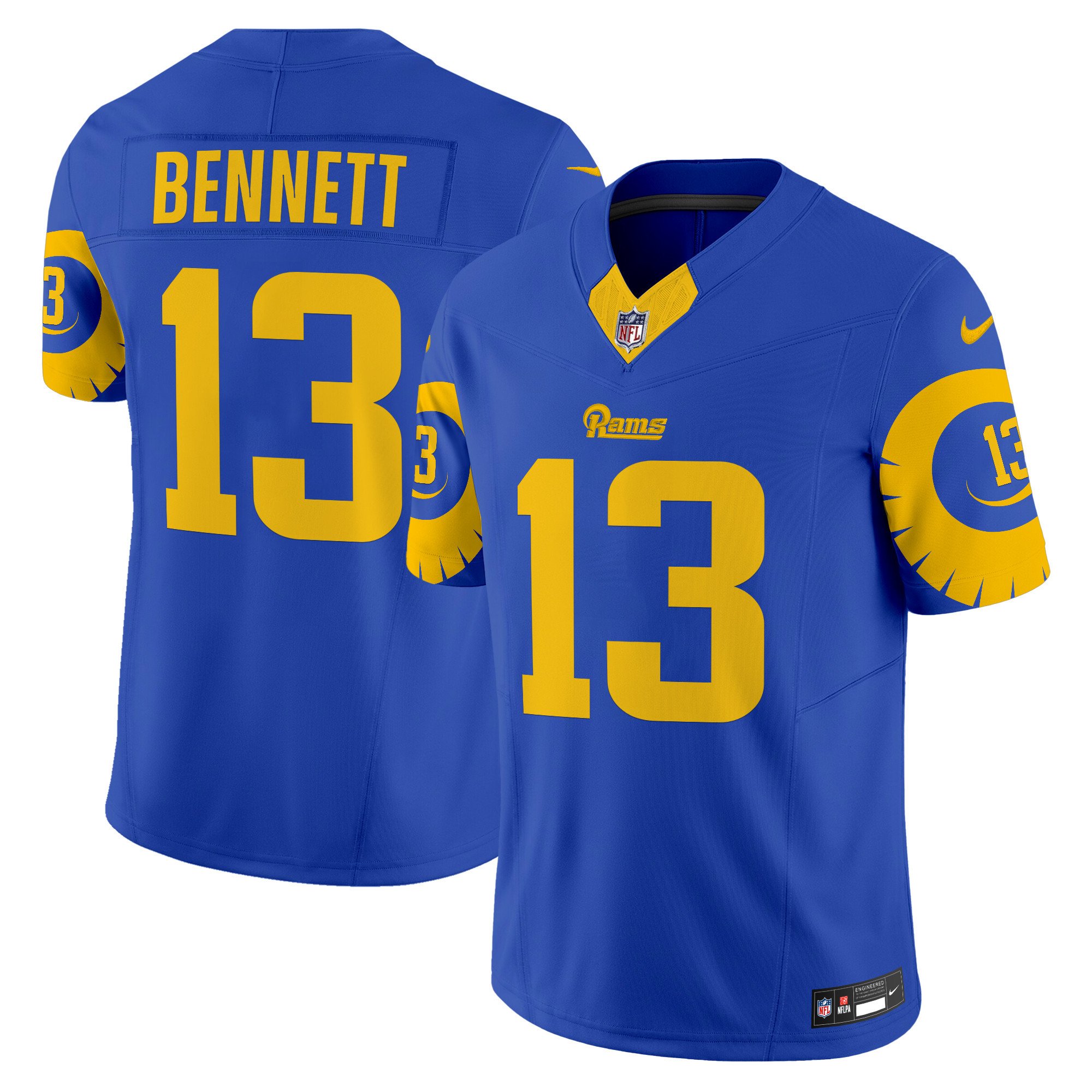 Men's Stetson Bennett Los Angeles Rams Special Vapor Limited Royal Jersey - All Stitched