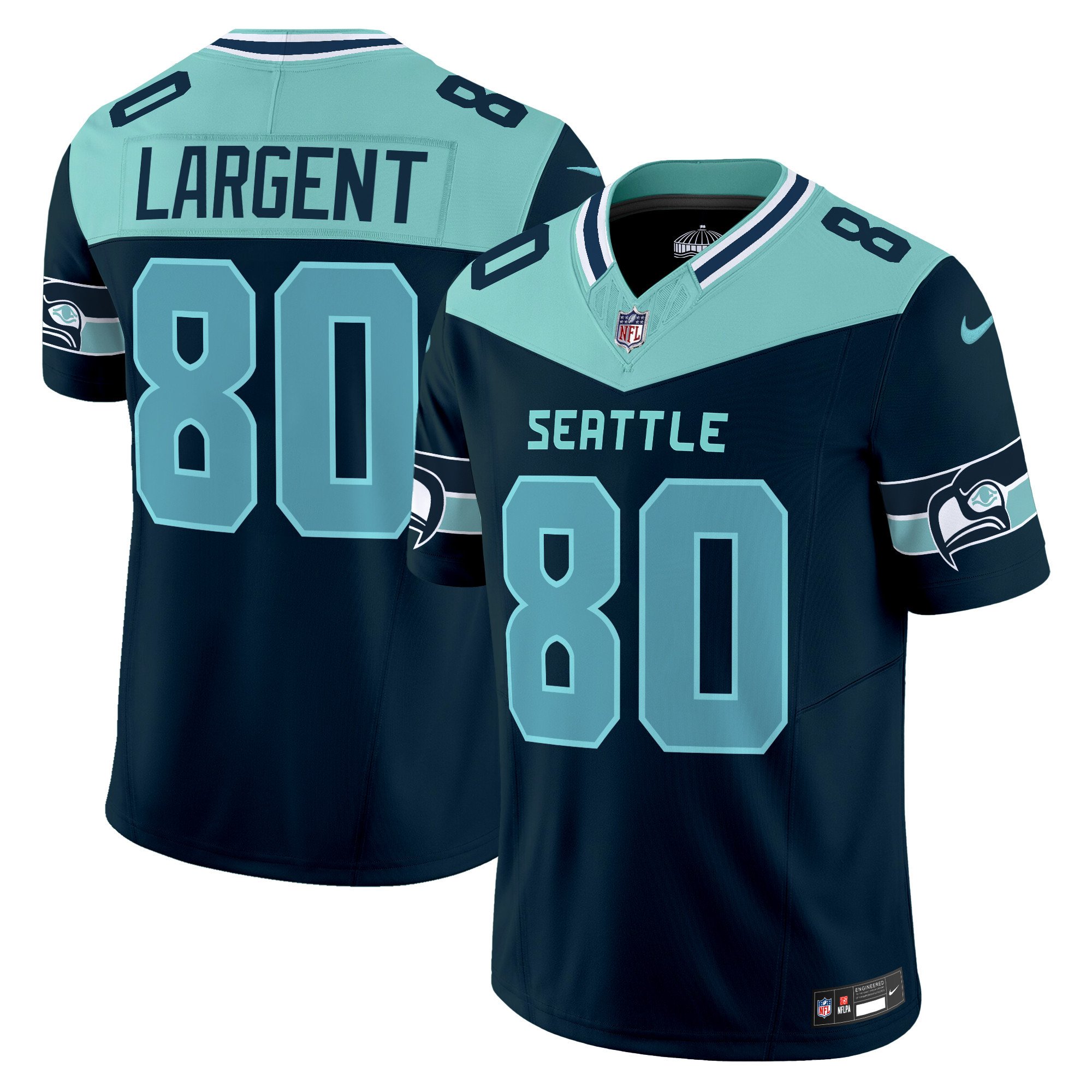 Men's Steve Largent Seattle Seahawks "Seattle City" Vapor Limited Alternate Jersey - All Stitched
