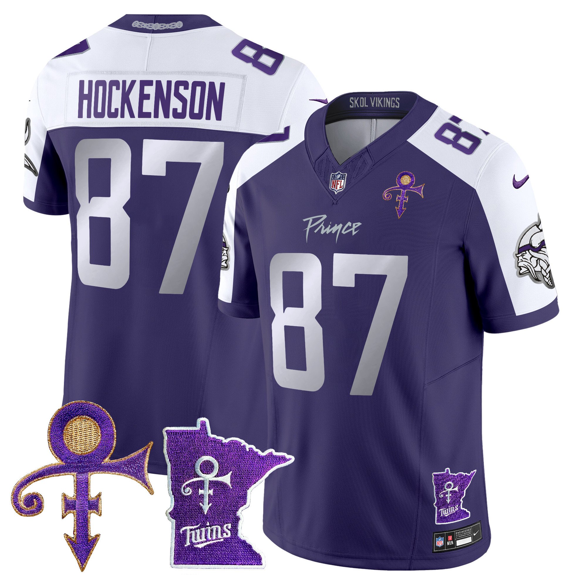 Men's T.J. Hockenson Minnesota Vikings 2024 Prince Vapor Limited Purple Alternate Jersey V2 - All Stitched