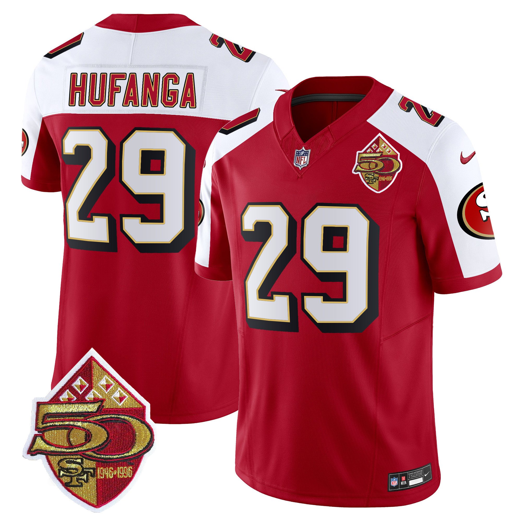 Men's Talanoa Hufanga San Francisco 49ers 1996 Throwback Vapor Limited Alternate Jersey - All Stitched