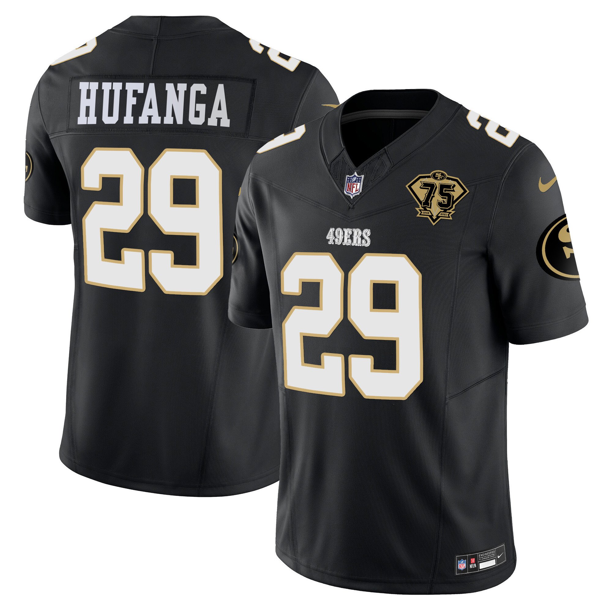 Men's Talanoa Hufanga San Francisco 49ers Special Vapor Limited Black Jersey - All Stitched