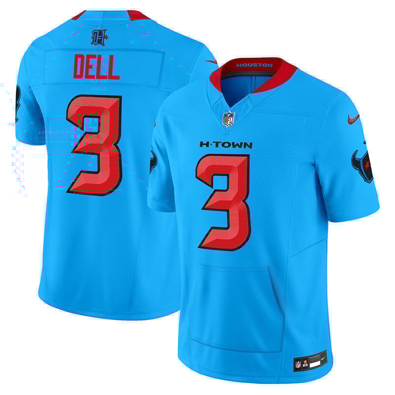 Men's Tank Dell Houston Texans 2024 Vapor Hand Warmer Blue Jersey - All Stitched