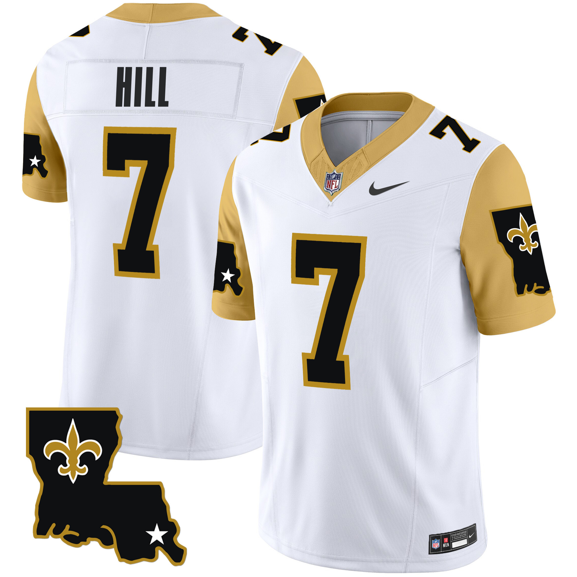 Men's Taysom Hill New Orleans Saints 1987 Legacy Vapor Limited White Jersey V2 - All Stitched