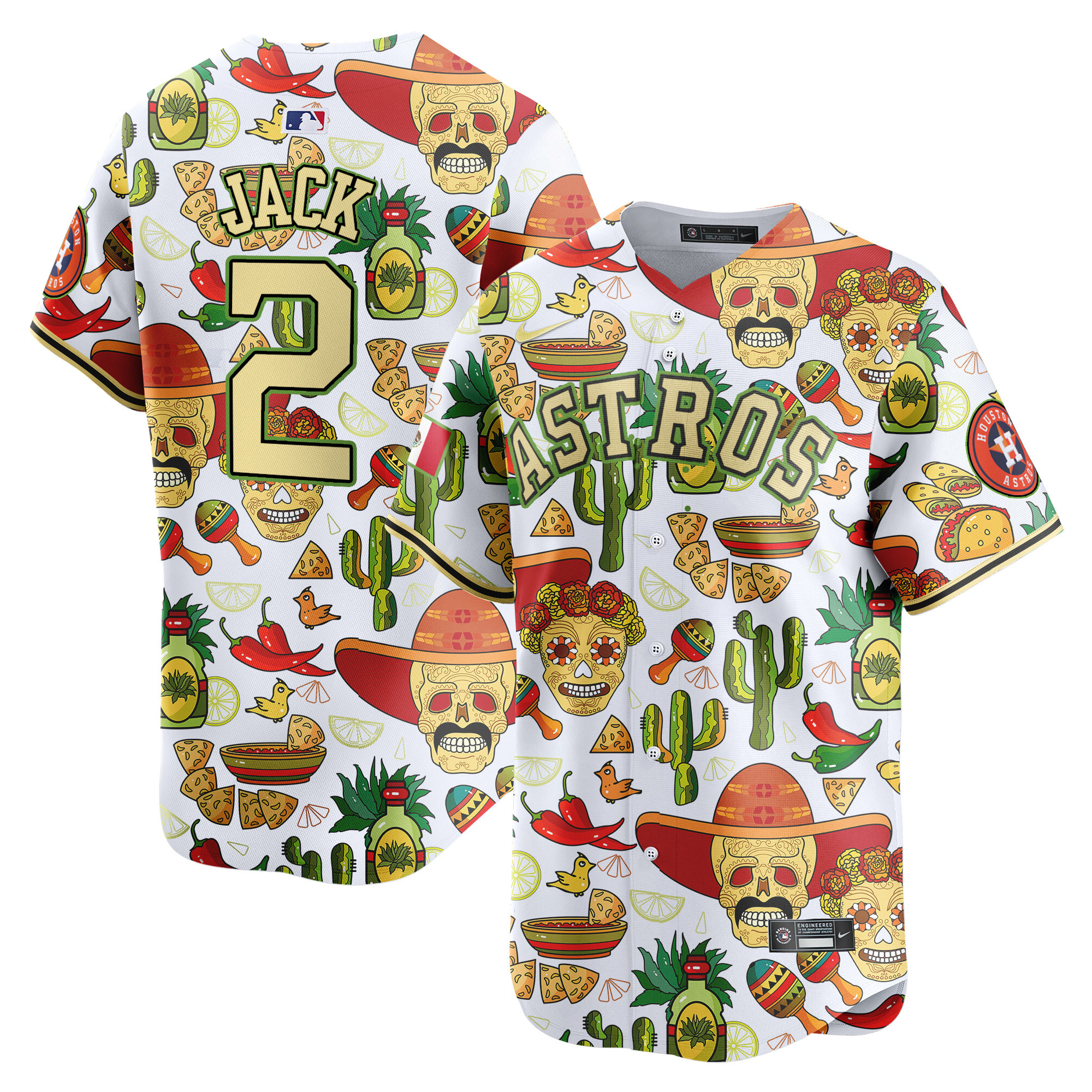 Men's Travis Scott Houston Astros Mexico Cinco De Mayo Vapor Premier Limited White Jersey - Printed