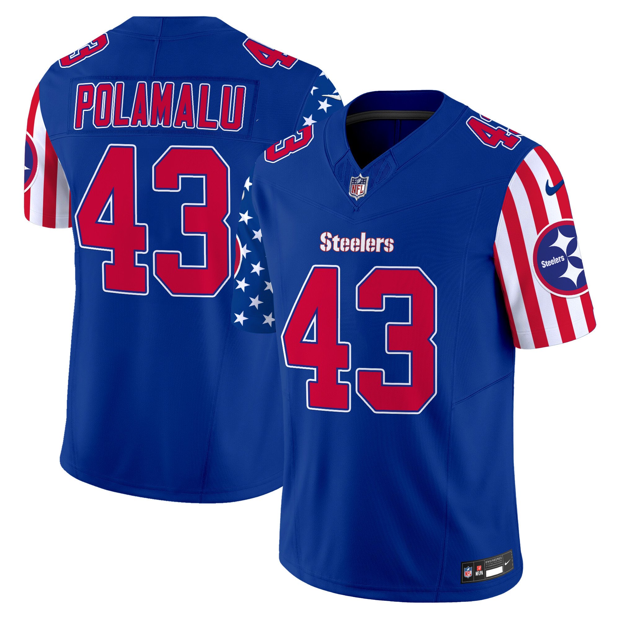 Men's Troy Polamalu Pittsburgh Steelers American Style Vapor Limited Royal Jersey - All Stitched