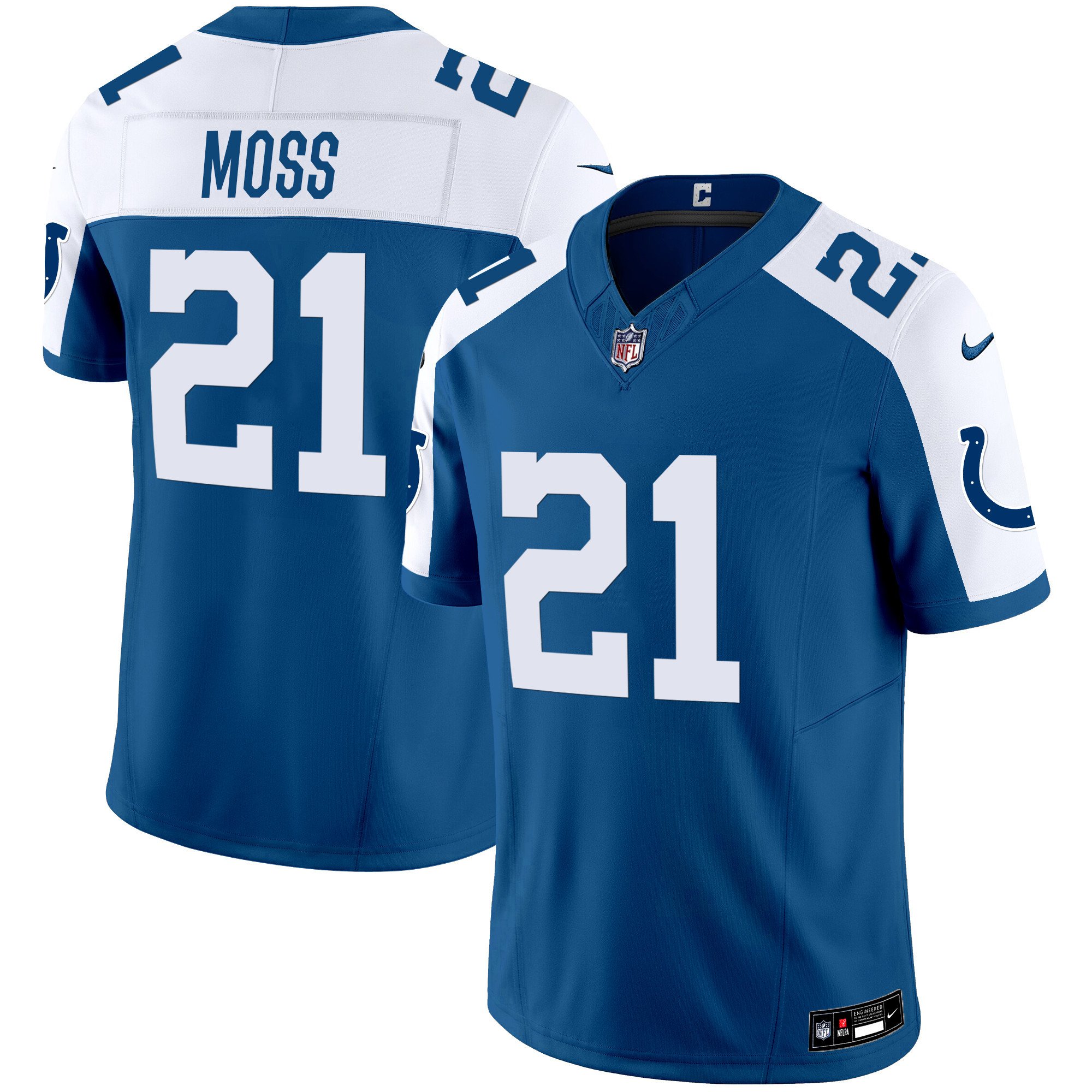 Men's Zack Moss Indianapolis Colts Vapor Limited Royal Alternate Jersey - All Stitched