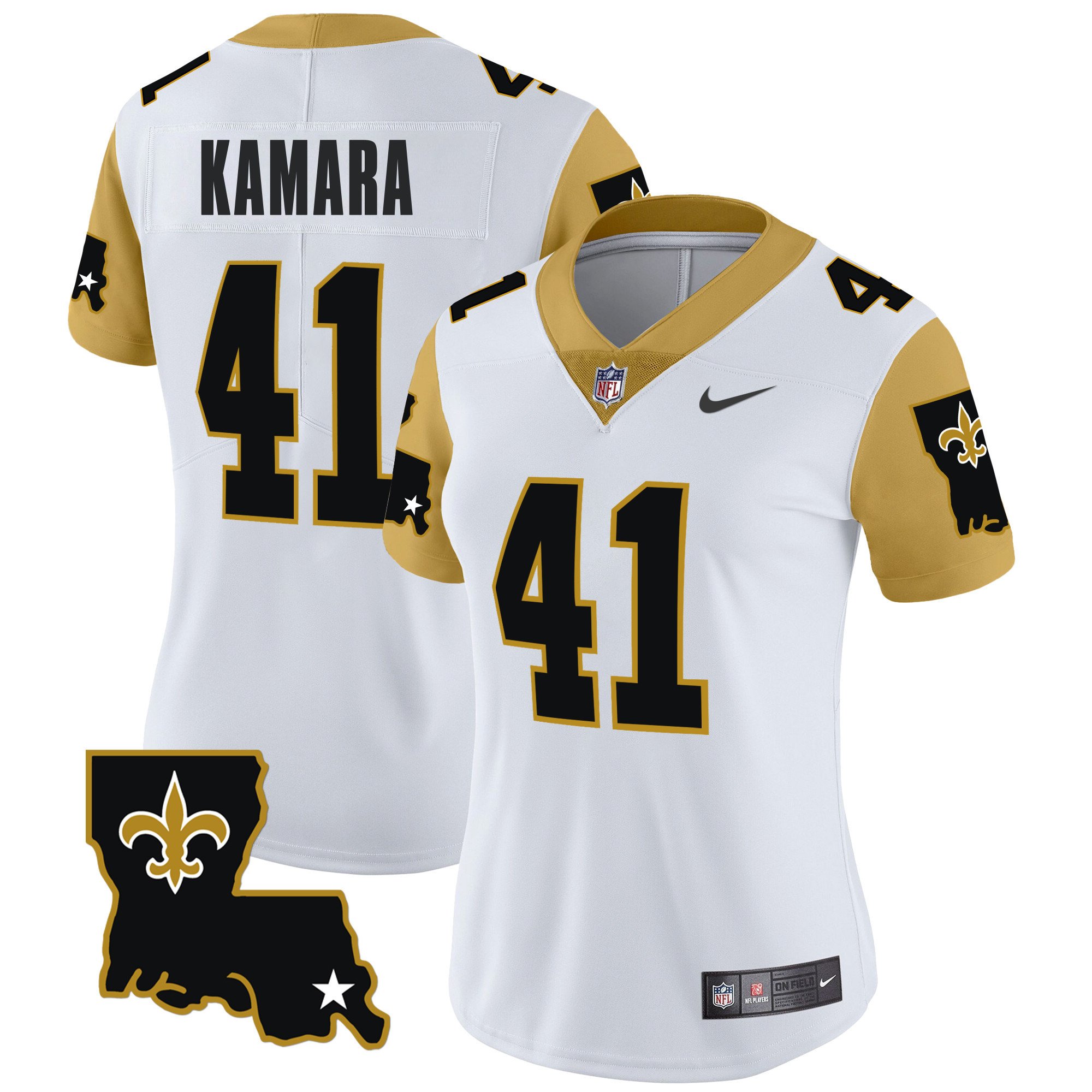 Women's Alvin Kamara New Orleans Saints 1987 Legacy Vapor Limited White Jersey V2 - All Stitched