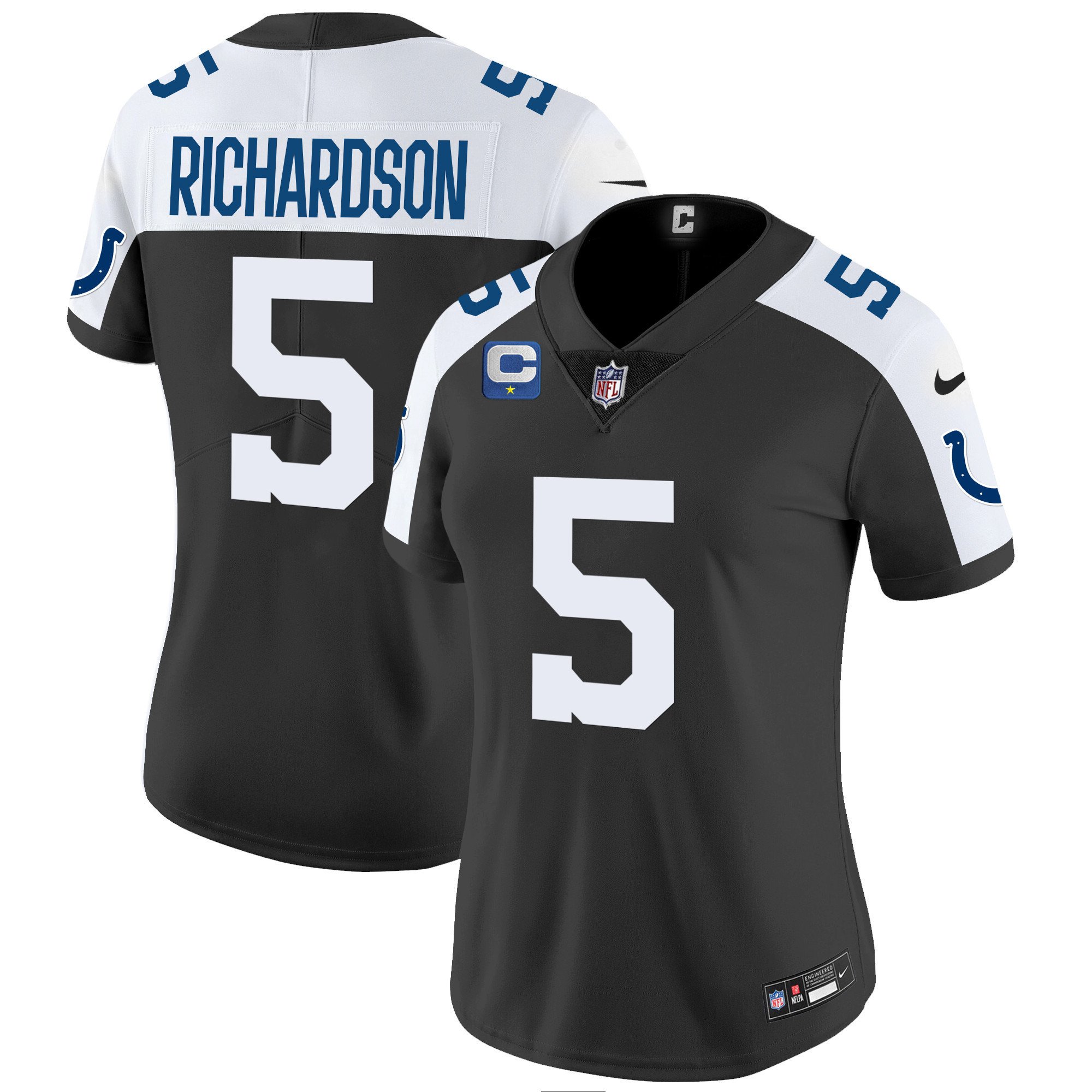 Women's Anthony Richardson Indianapolis Colts Vapor Limited Black Alternate Jersey - All Stitched